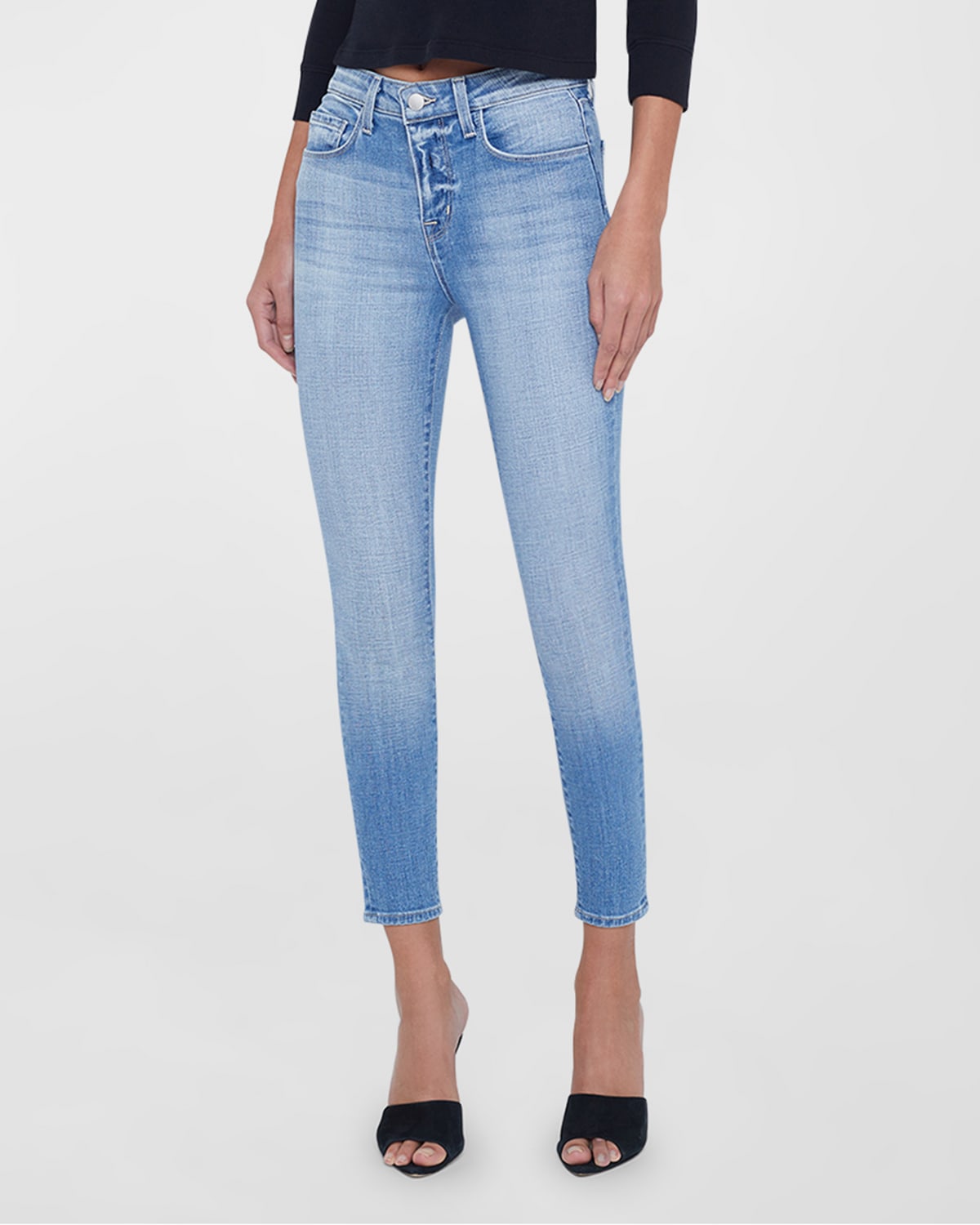 L Agence Margot High-rise Skinny Jeans In Blue