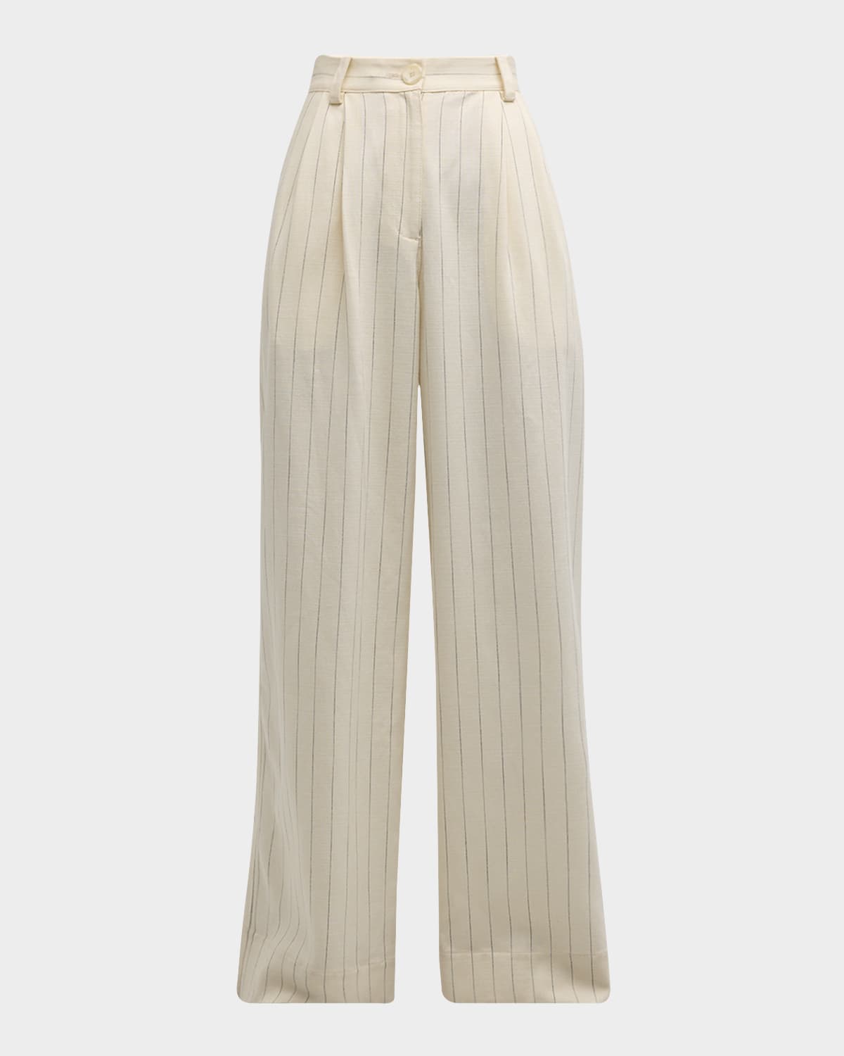 A.l.c Alfie Pinstripe Wide-leg Pants In Neutral