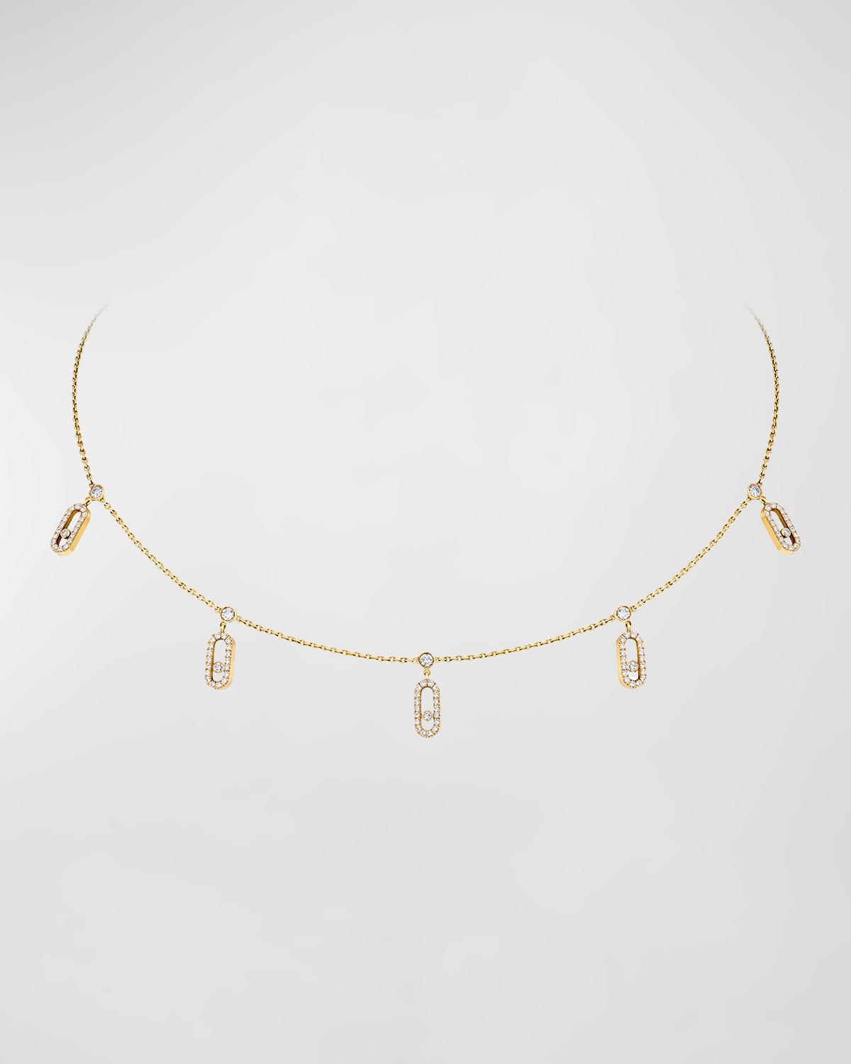 Move Uno Charm Choker Necklace in 18K Yellow Gold