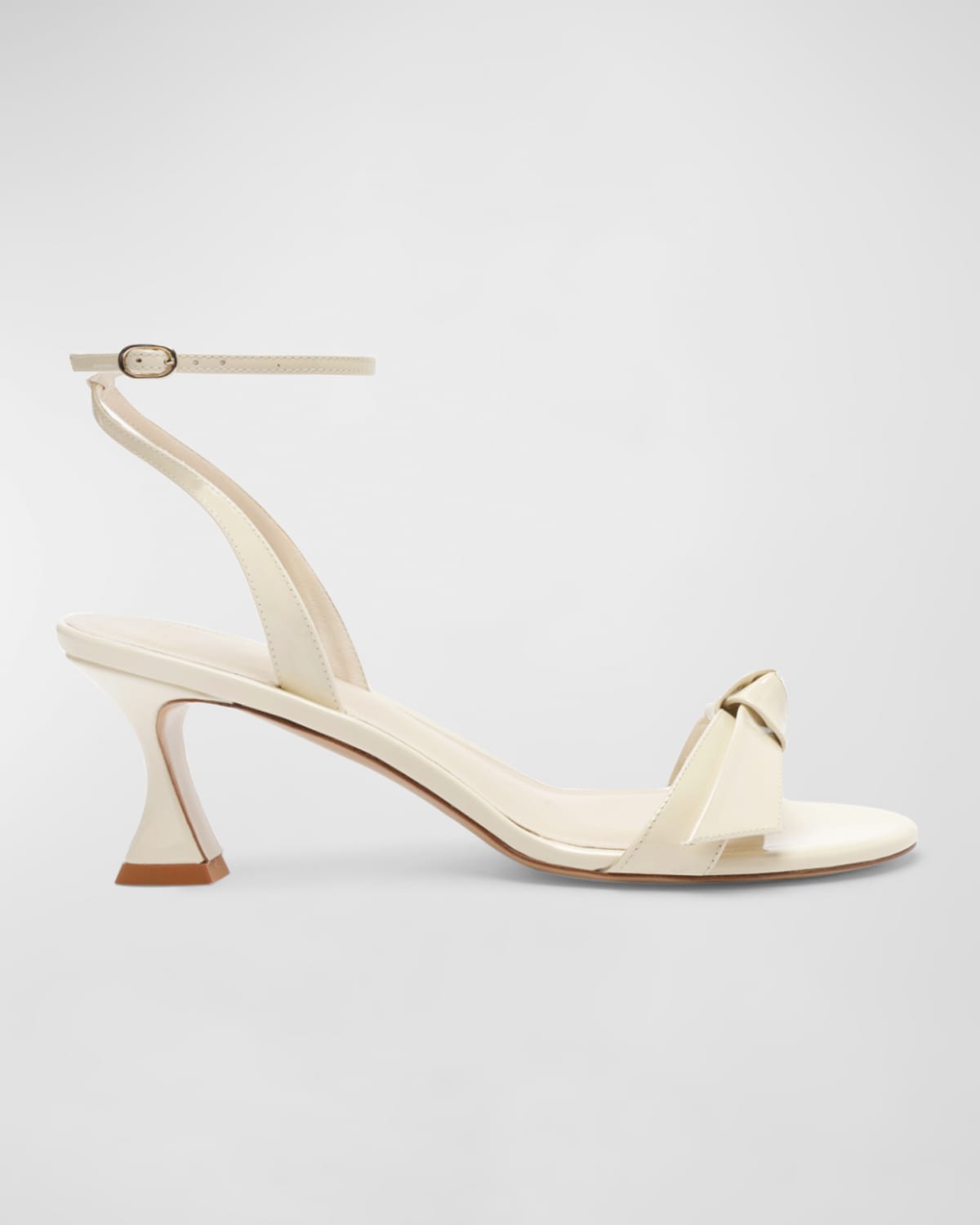 Shop Alexandre Birman Clarita Bell Leather Ankle-strap Sandals In White