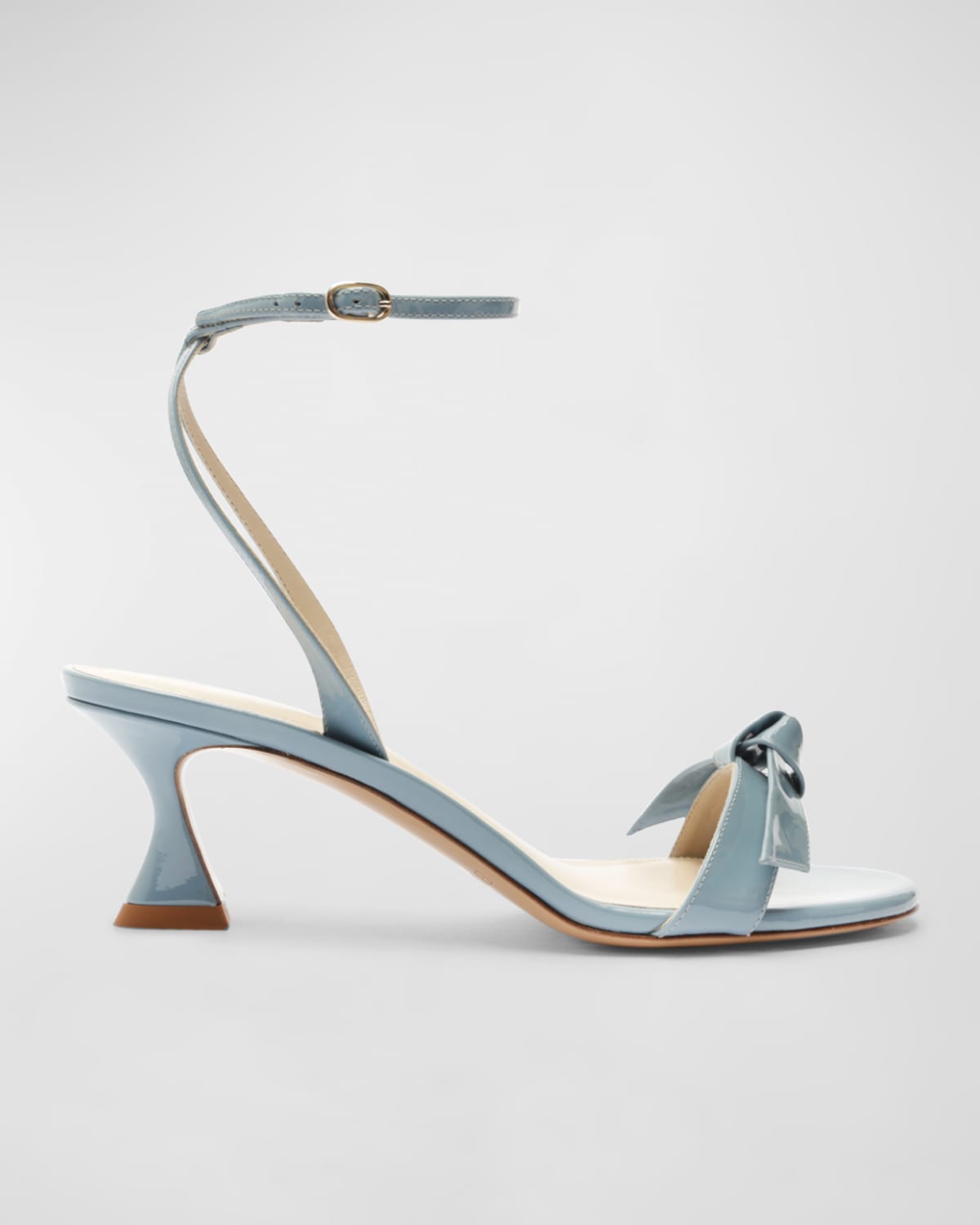 Shop Alexandre Birman Clarita Bell Leather Ankle-strap Sandals In Blue