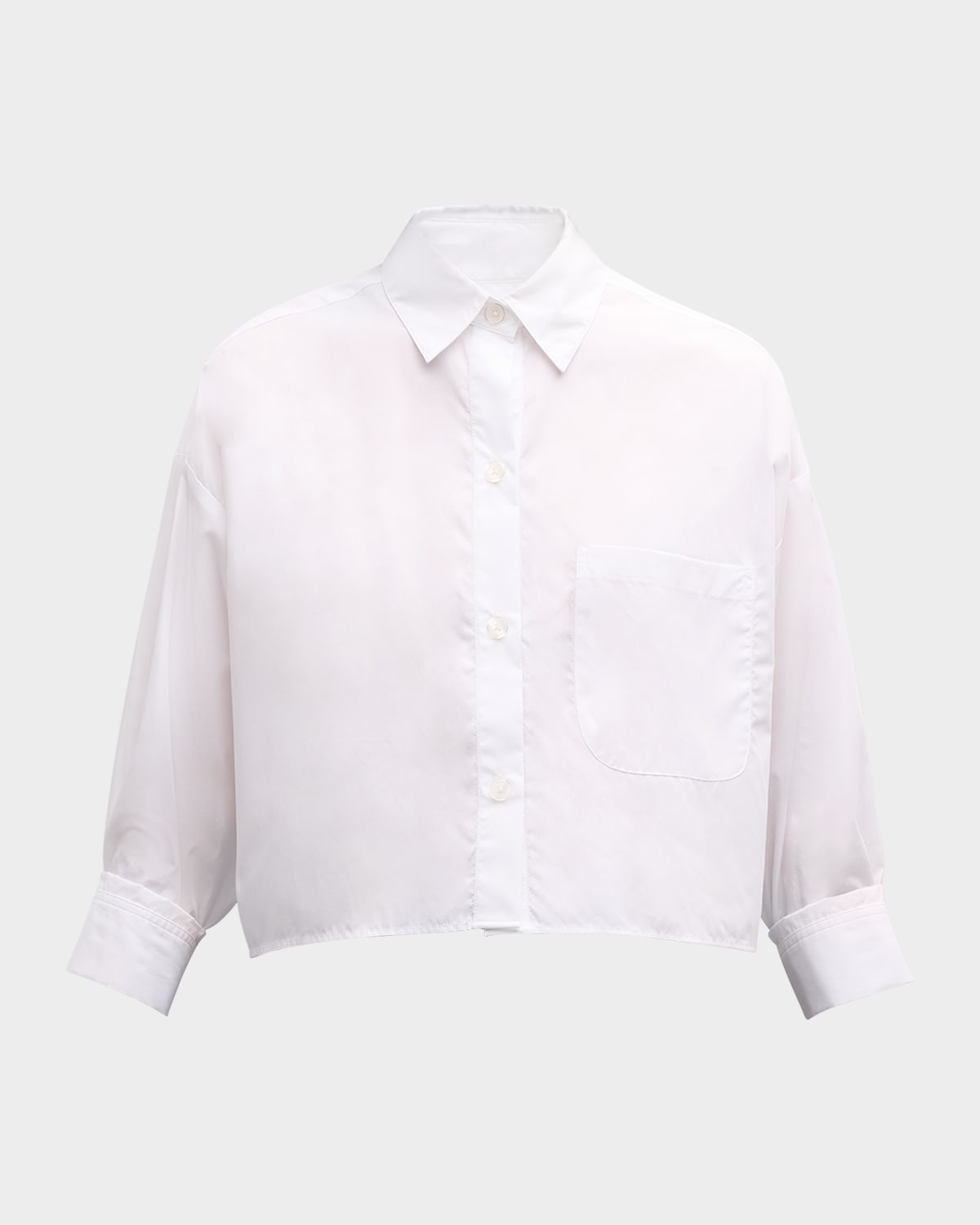 Shop Twp Soon To Be Ex Superfine Cotton Button-front Shirt In White