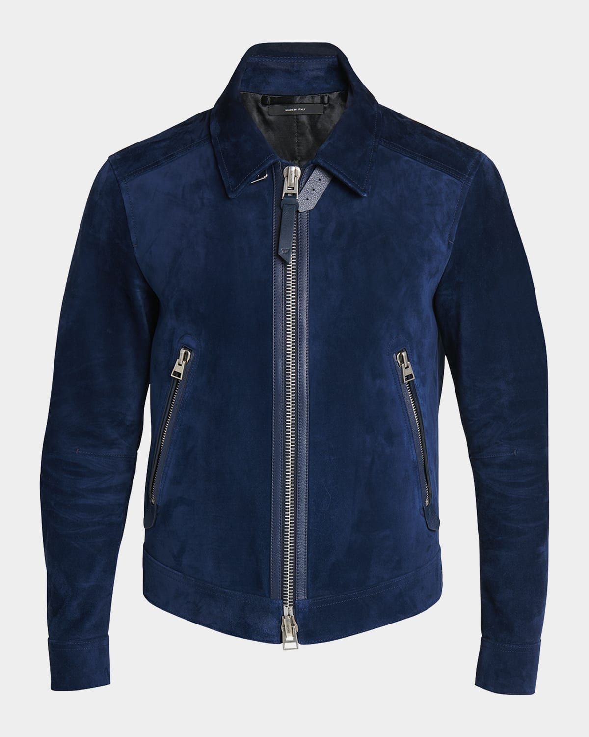 Men's Cashmere-Suede Full-Zip Blouson Jacket