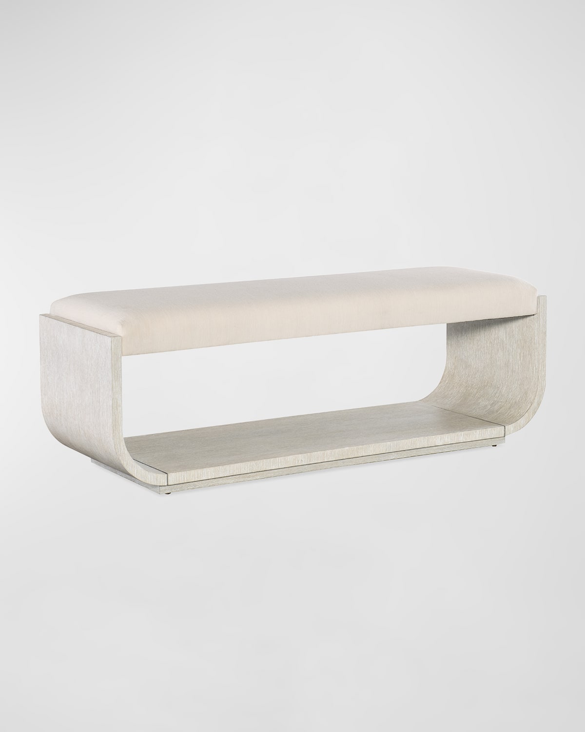 Hooker Furniture Modern Mood Upholstered Bench 56" In Gray