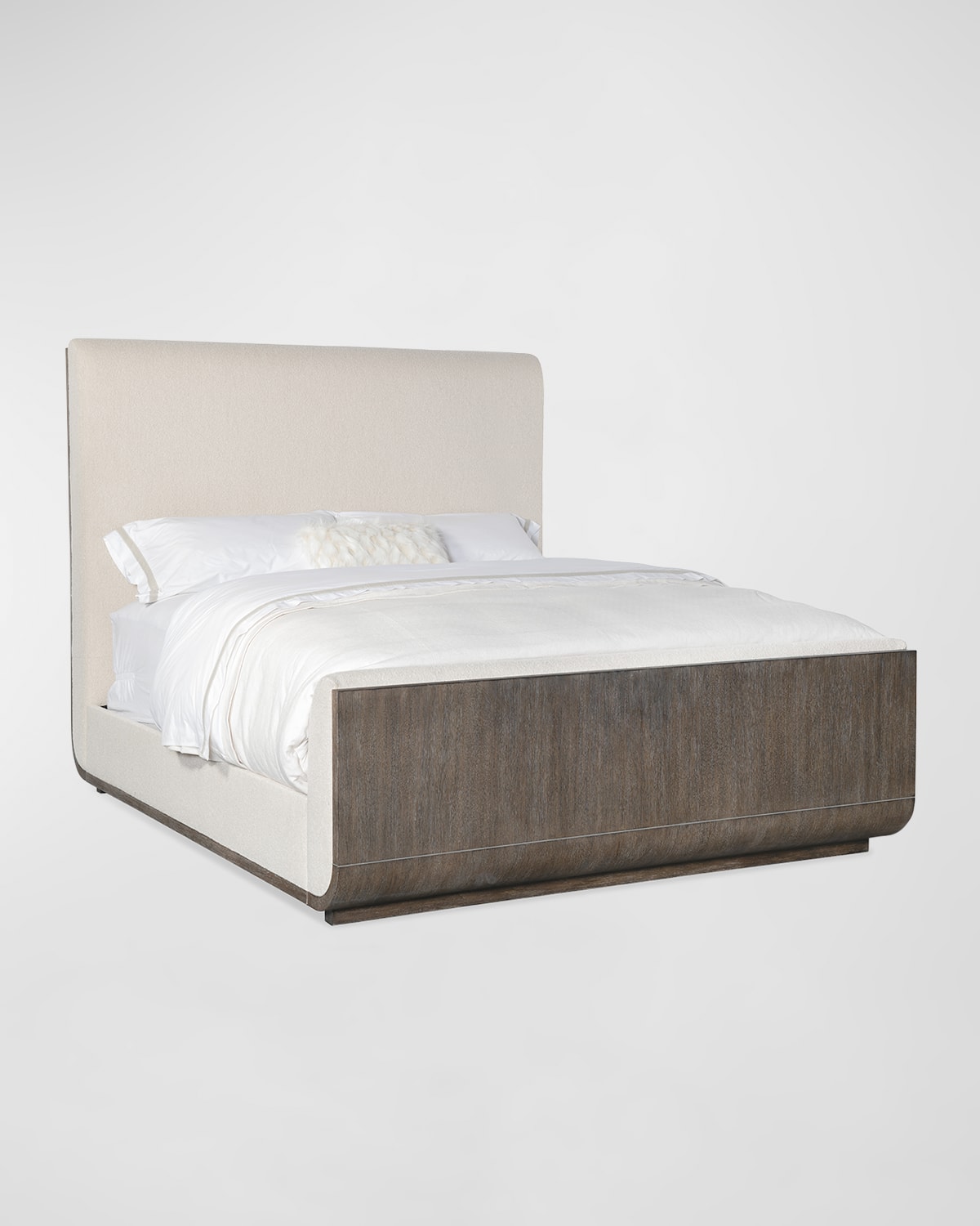 Shop Hooker Furniture Modern Mood Upholstered King Panel Bed In Natural, Mink