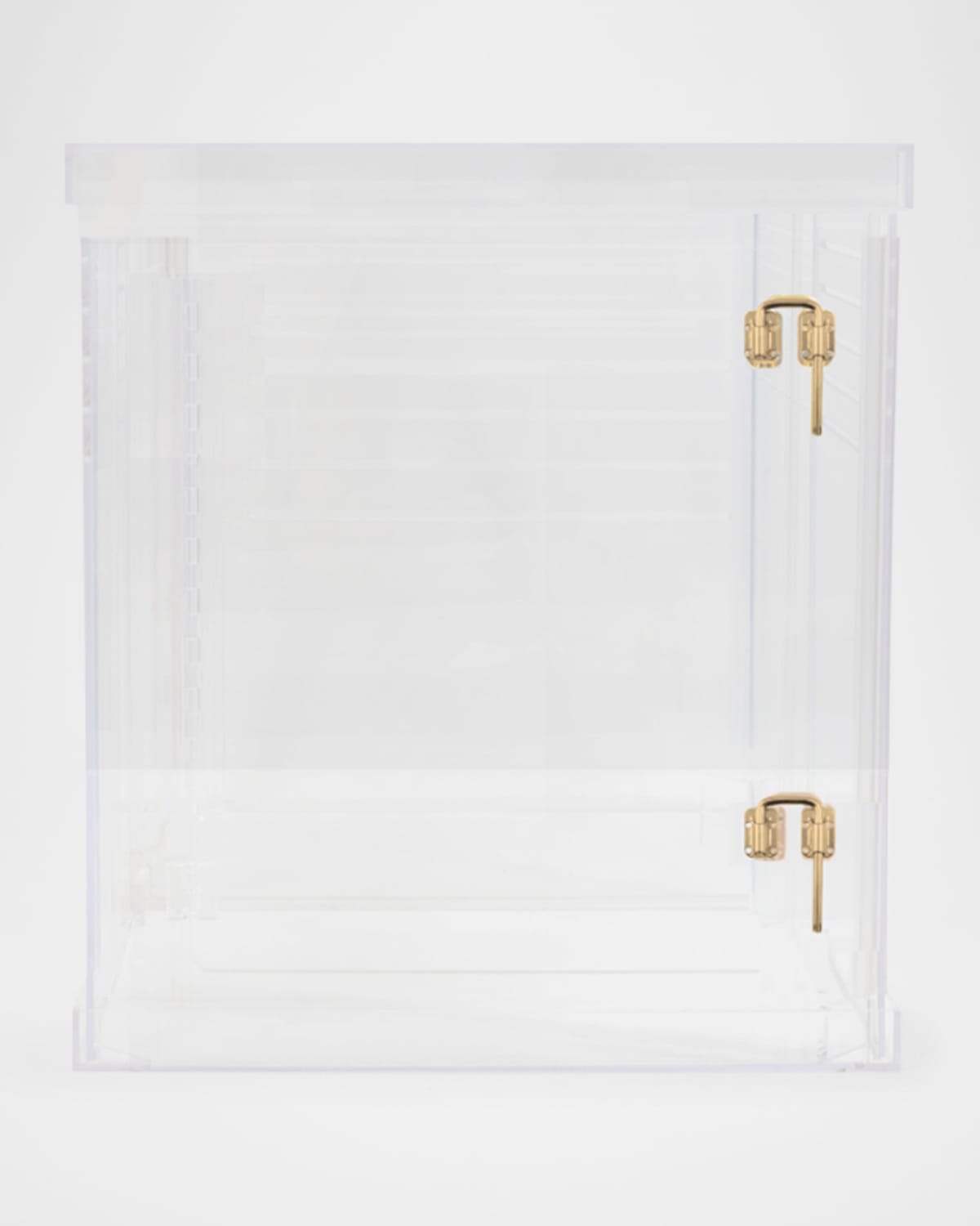 Hiddin Large Clear View Pet Crate With Golden Latches In Clear