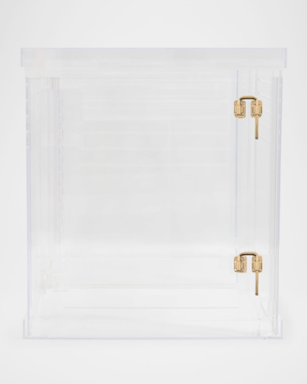 Hiddin Small Clear View Pet Crate With Golden Latches In Clear