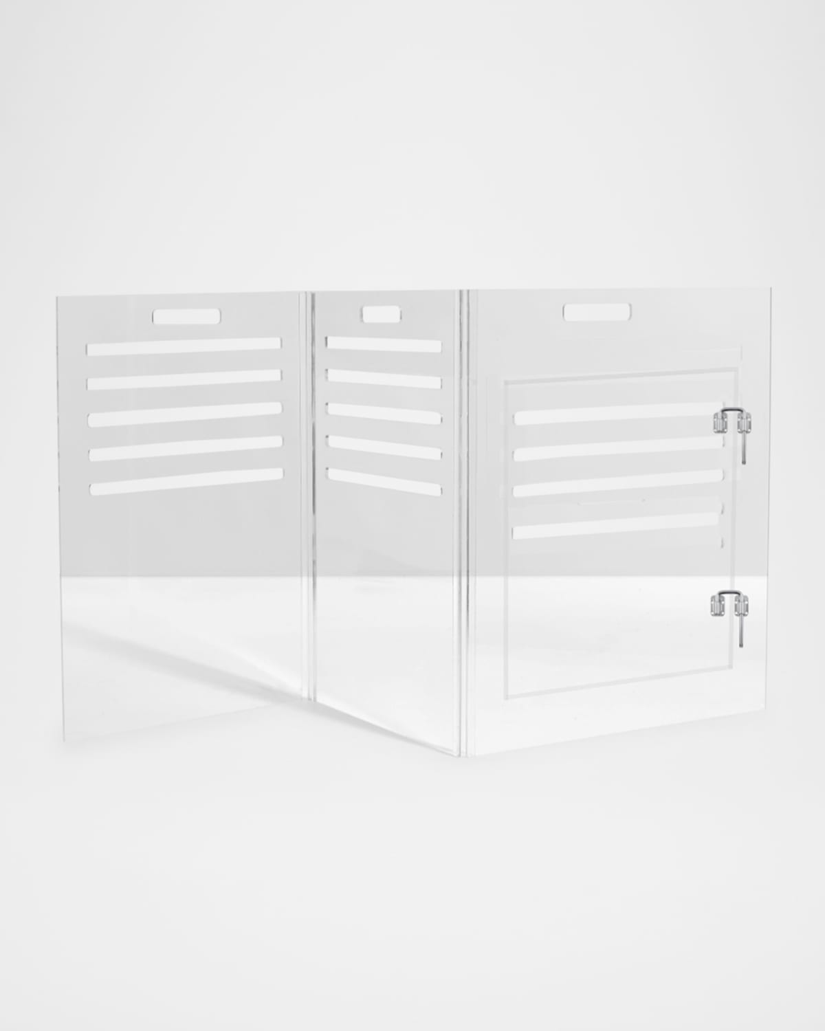 Hiddin Small Clear View Pet Crate With Silver Latches In Clear