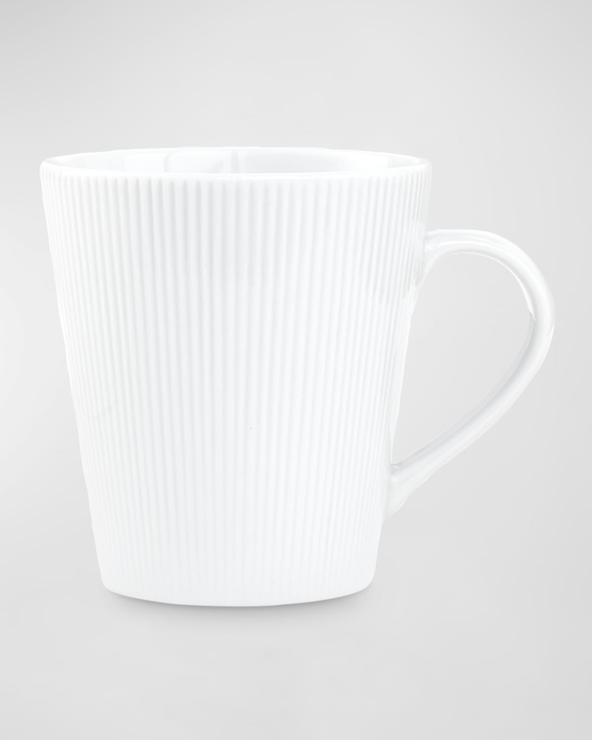 Shop Pillivuyt Eventail 9 oz Mugs, Set Of 4 In White