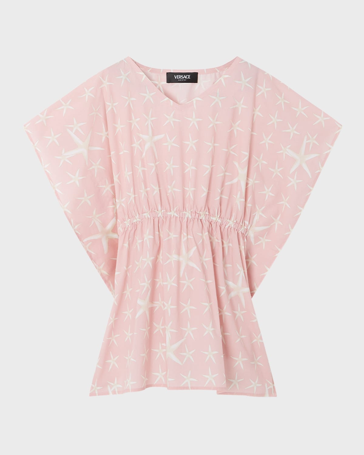 Girl's Starfish-Print Kaftan Coverup, Size L