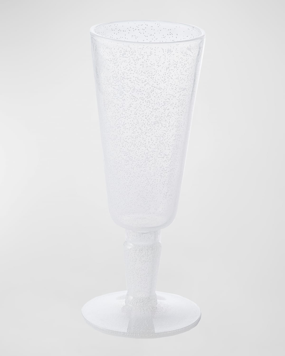 Memento Champagne Flutes, Set Of 6 In Whitetransparent