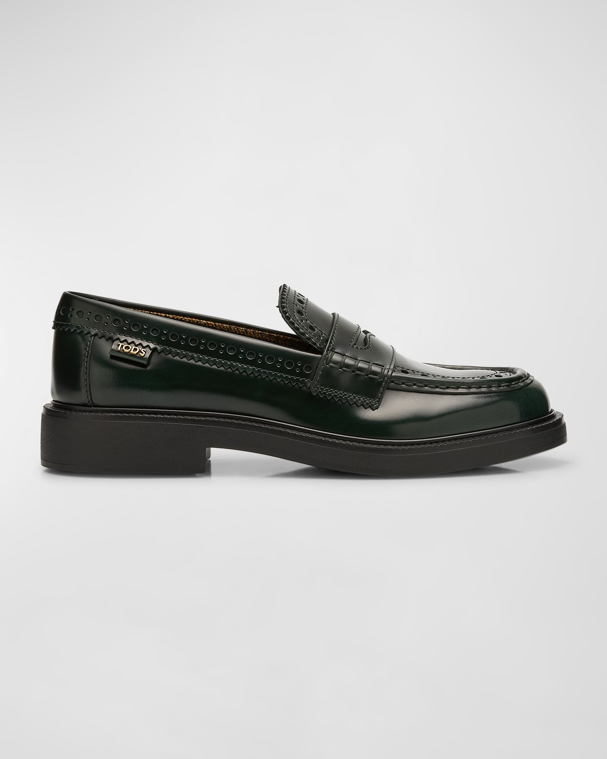 TOD'S GOMMA LEATHER PENNY LOAFERS 