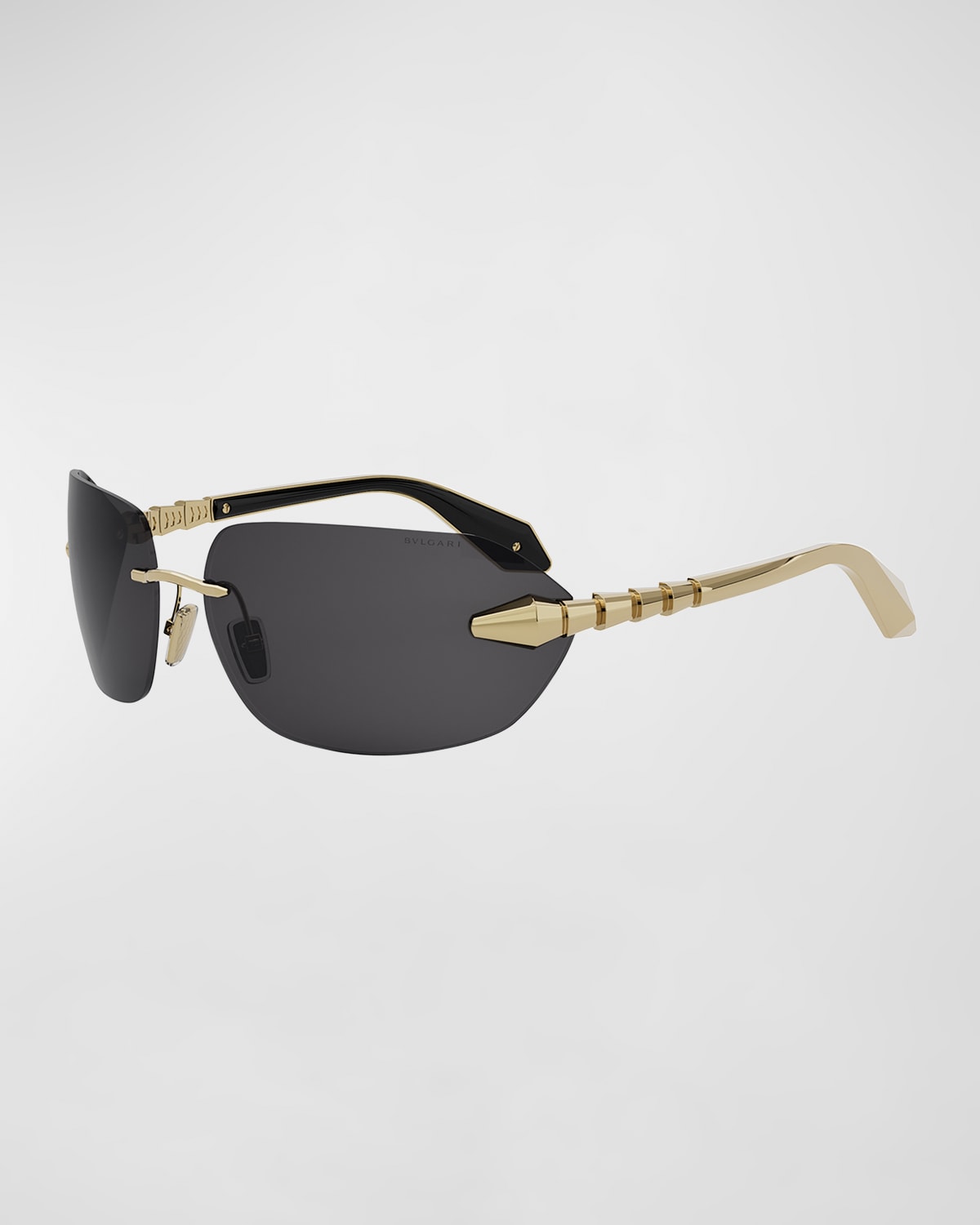Bvlgari Serpenti Viper Wrap Sunglasses In Gold Smoke