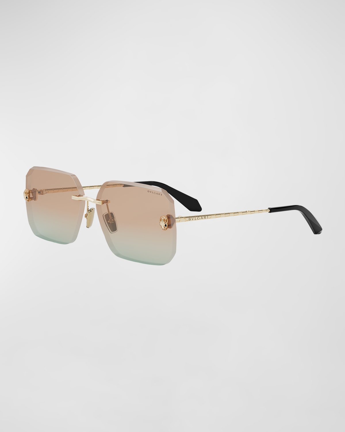 Bvlgari Serpenti Forever Square Sunglasses In Gold