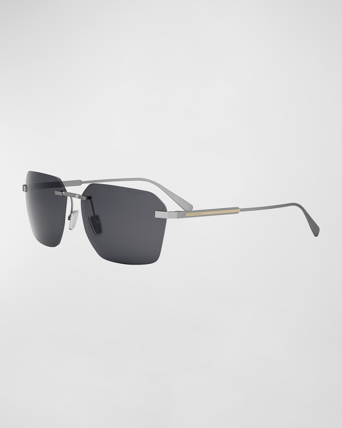 Bvlgari Octo-polar Sunglasses In Metallic
