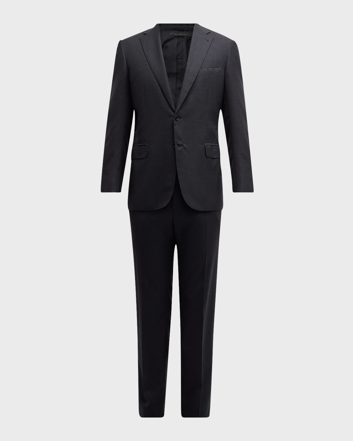 Men's Tonal Check Wool Suit