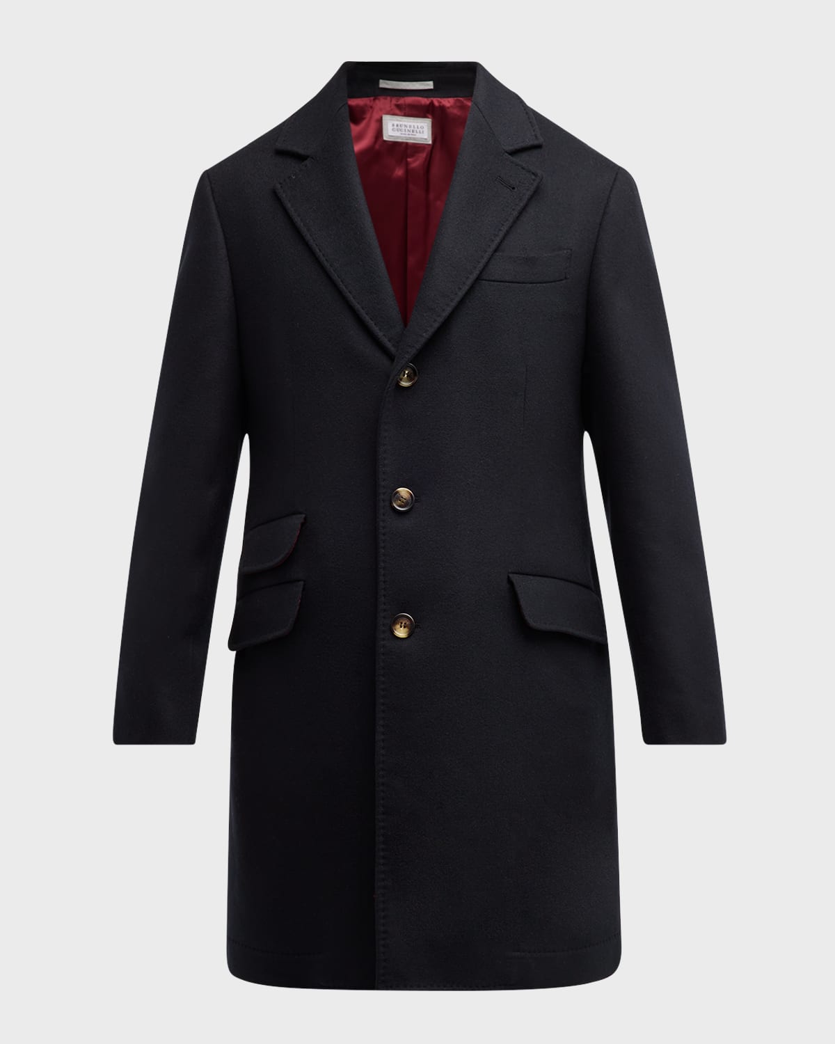 Men's Traditional Fit Wool Overcoat