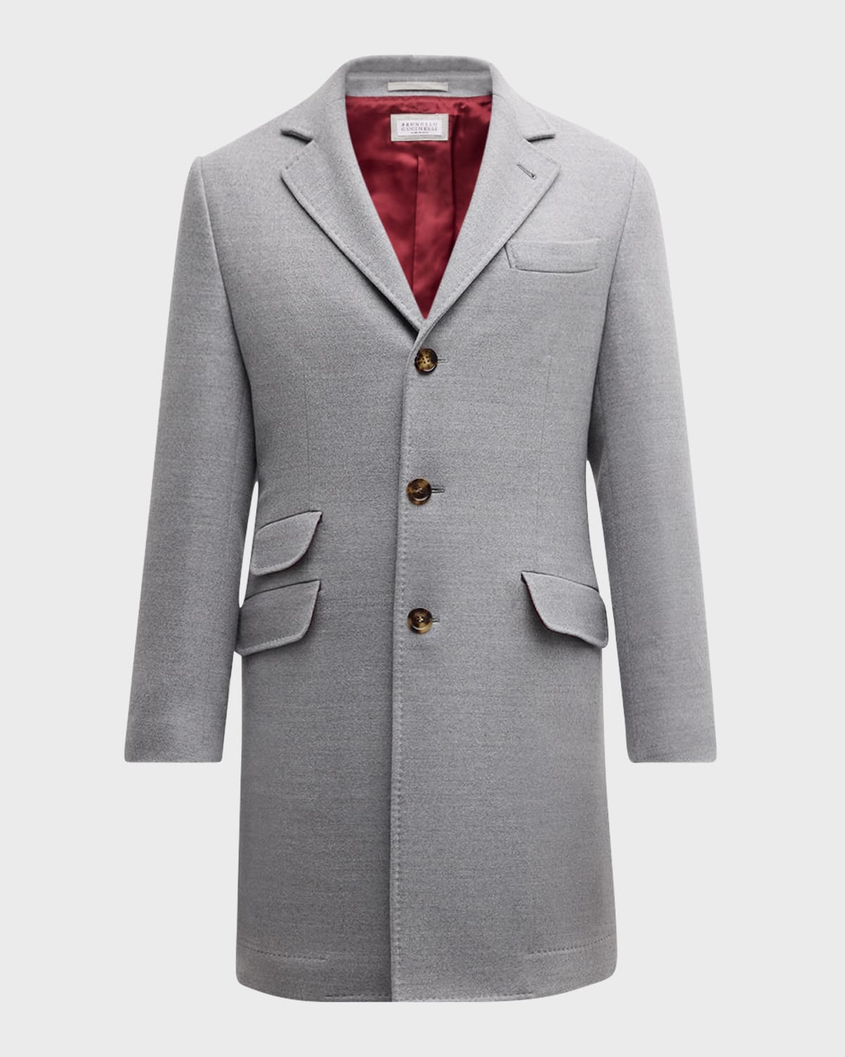 Men's Traditional Fit Wool Overcoat