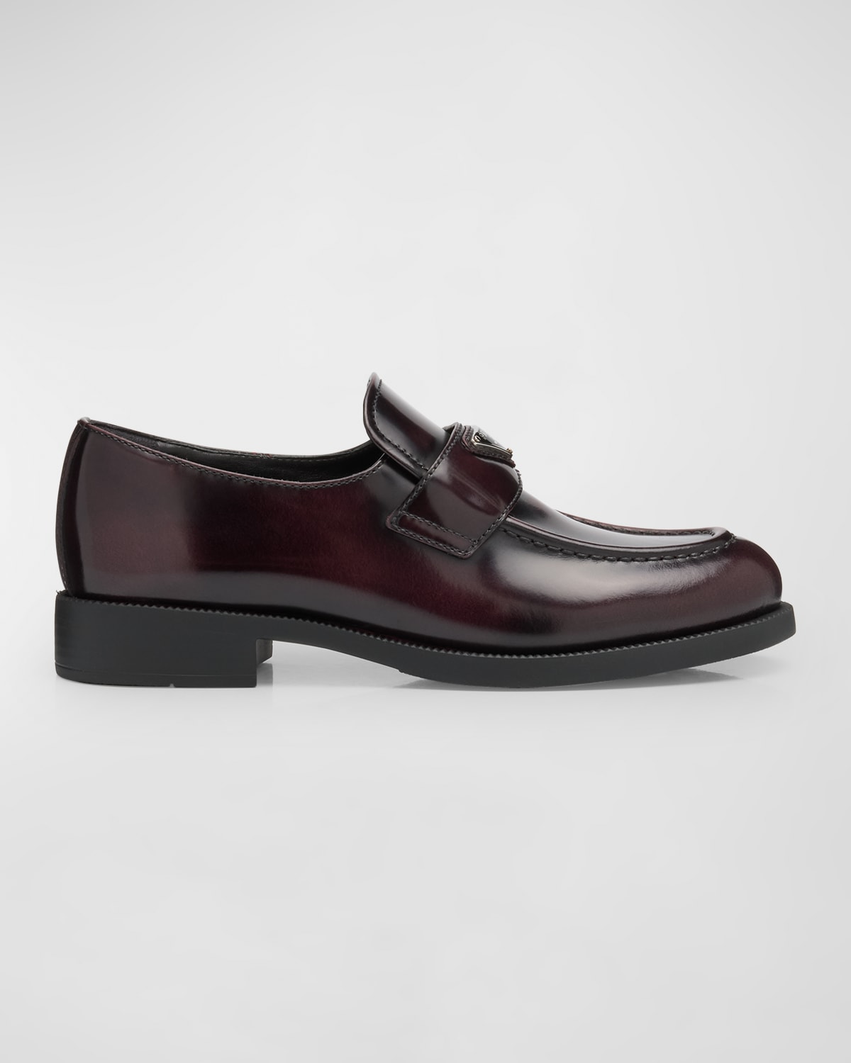 Leather Logo Slip-On Loafers