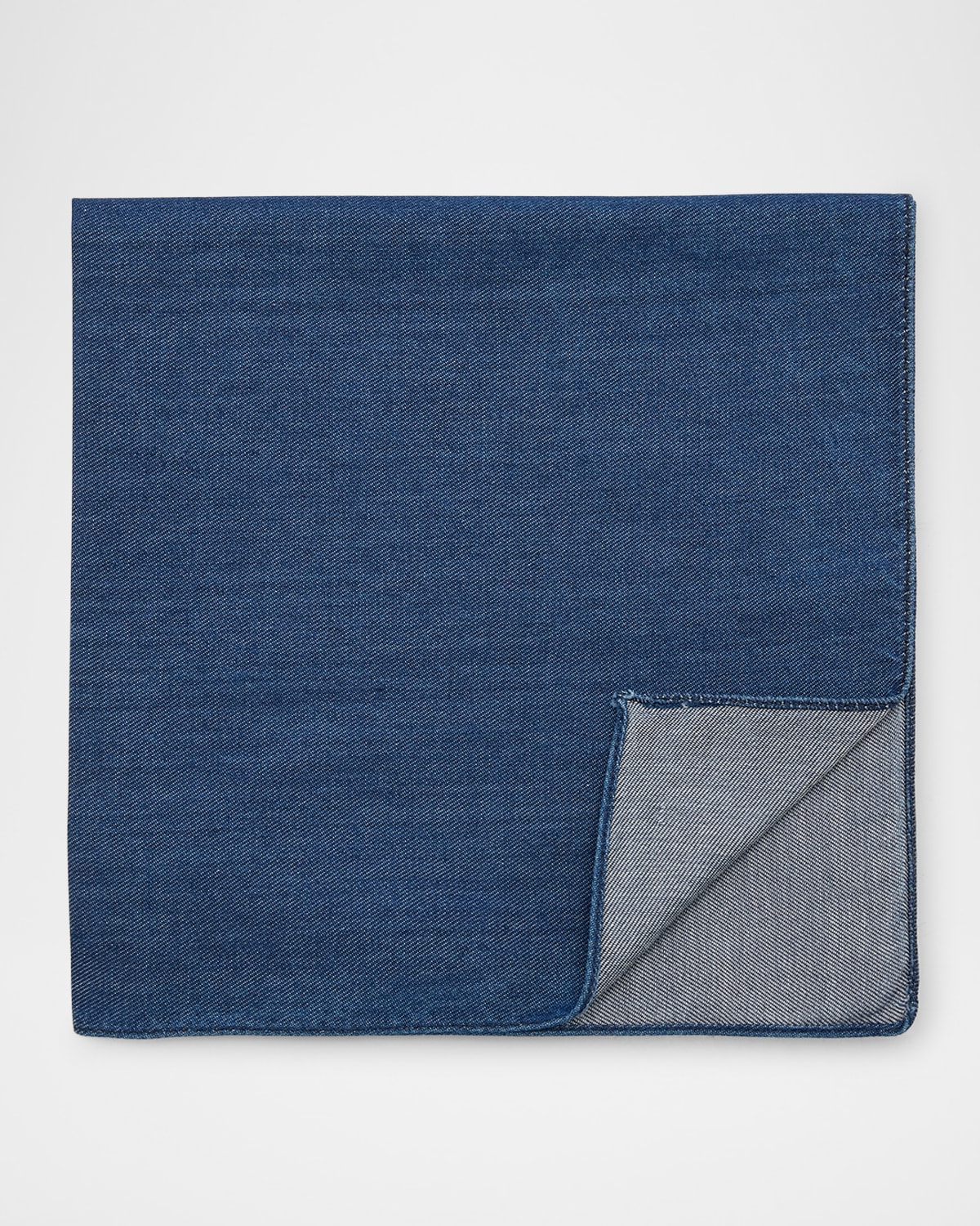 Brunello Cucinelli Men's Denim Pocket Square In Denim