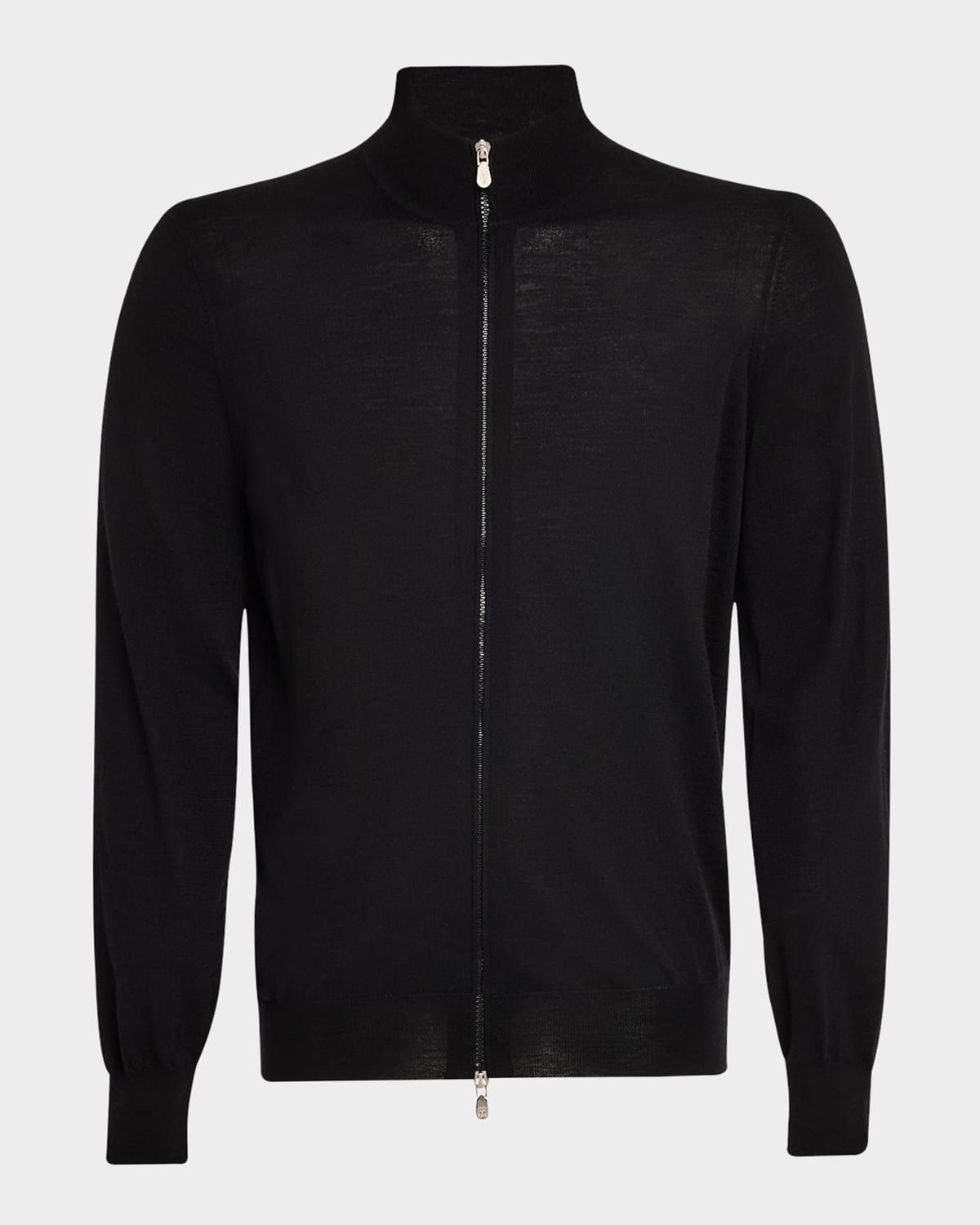 Brunello Cucinelli Silk Cashmere Cardigan Sweaters And Cardigans Black In Black