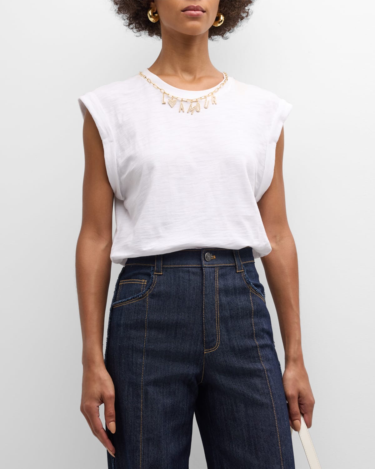 Shop Cinq À Sept Bella L'amour Short-sleeve Cotton T-shirt In White