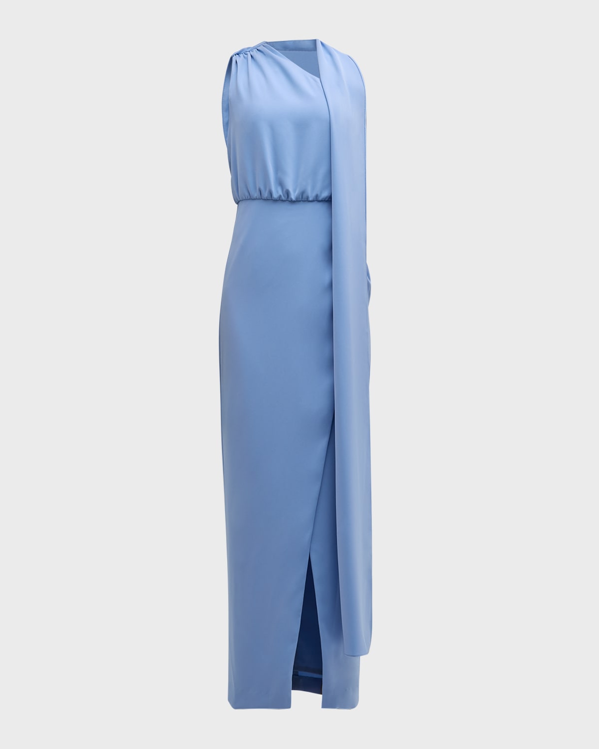 Fantasia Draped One-Shoulder Column Gown