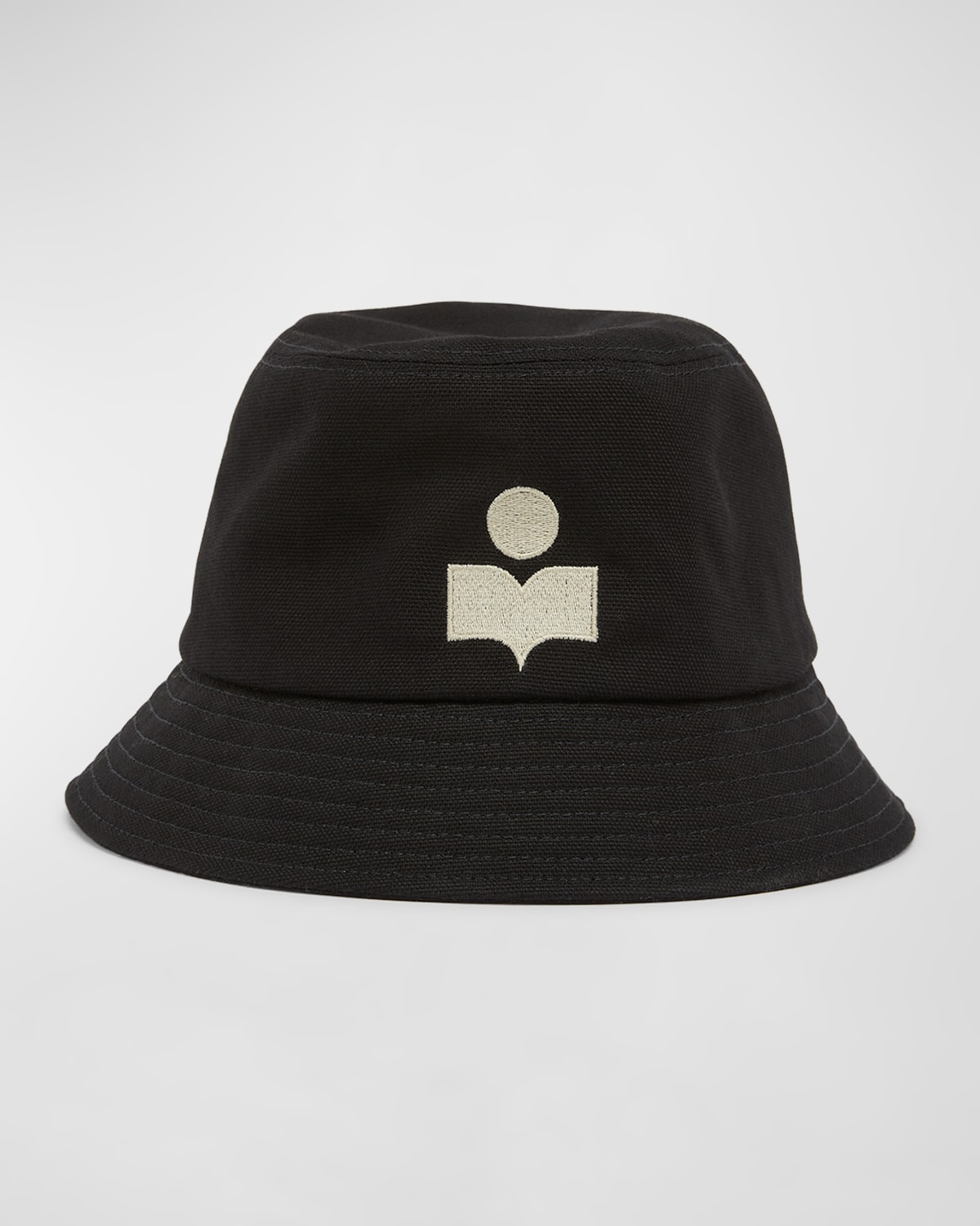 Isabel Marant Haley Bucket Hat In Black Ecru