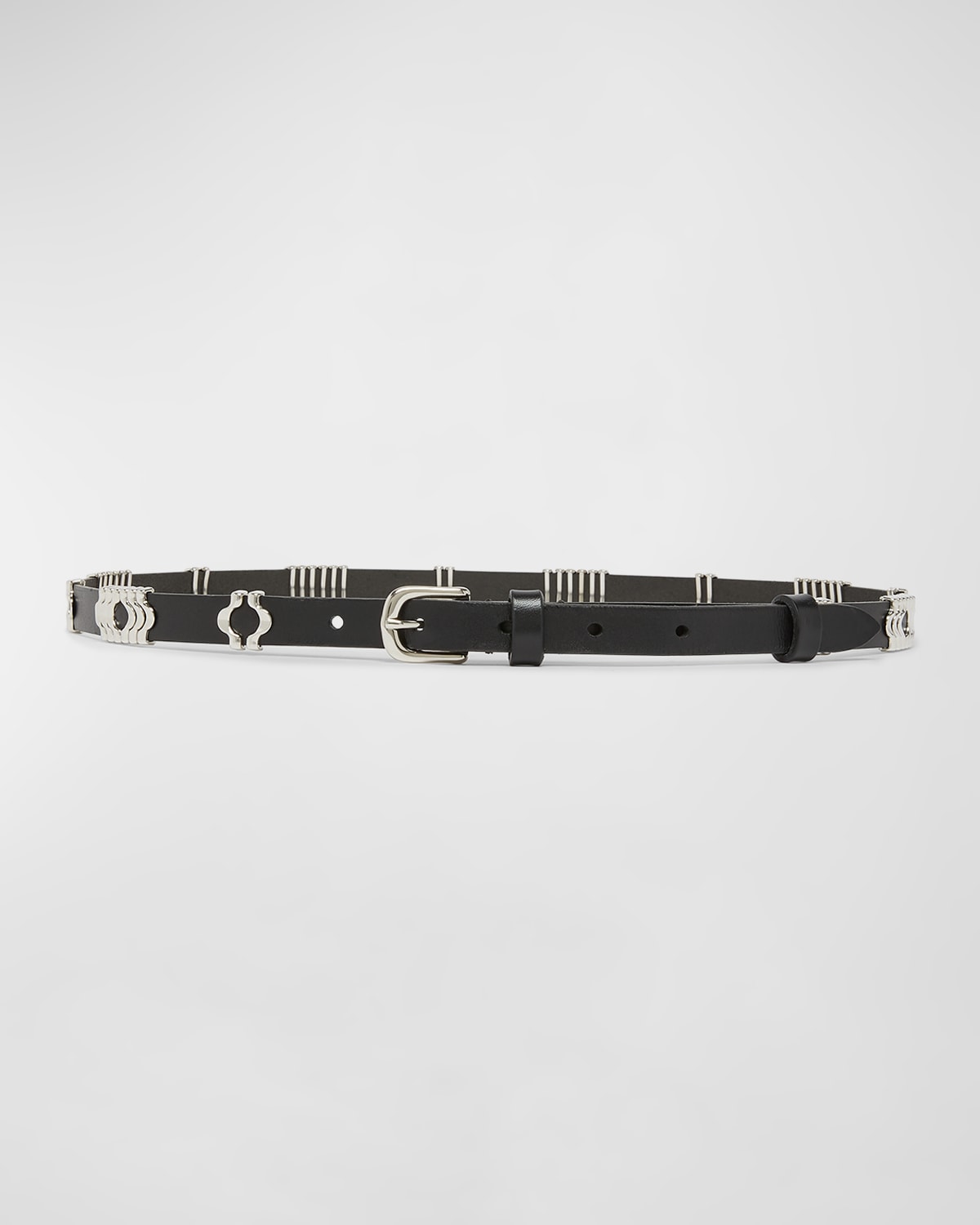 Isabel Marant Odena Belt In Black Silver