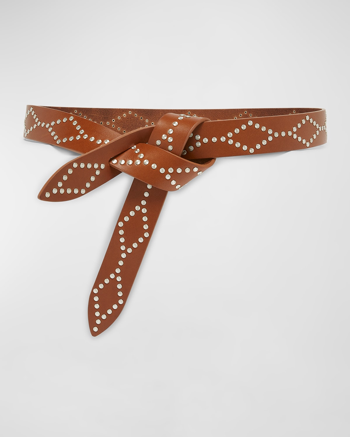 Lecce Studded Leather Pull-Through Belt