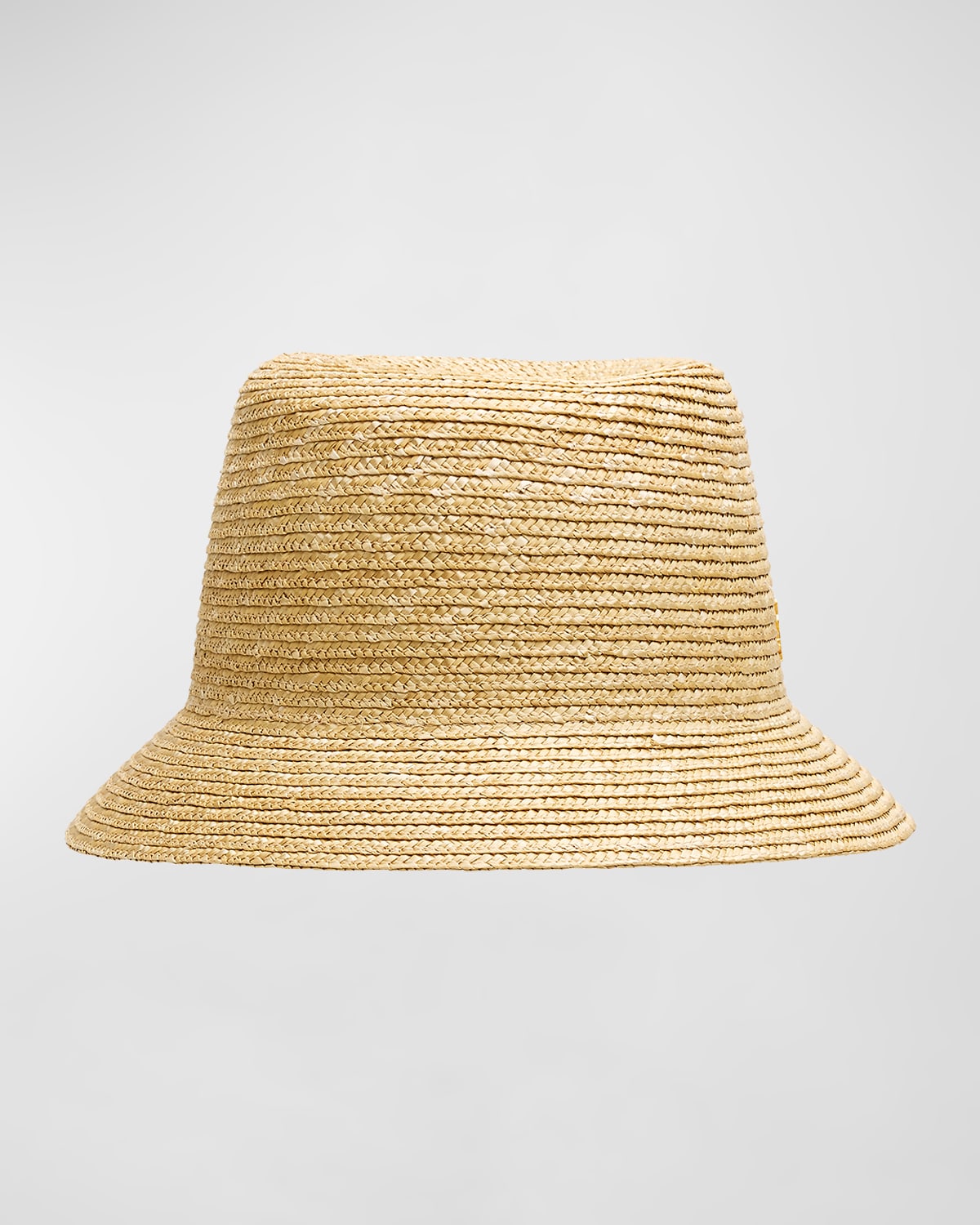 Saint Laurent Ysl Straw Bucket Hat In Gold