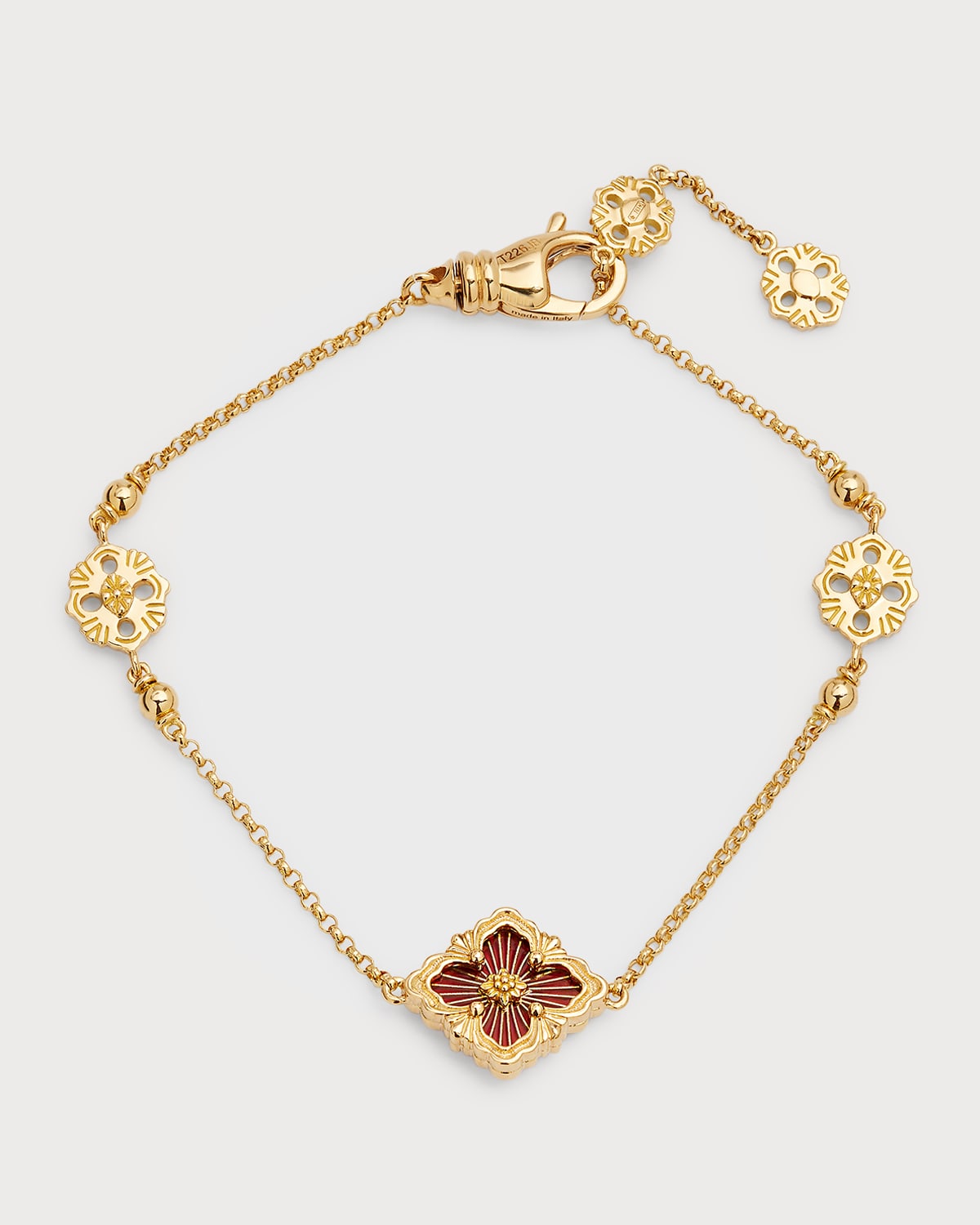 Opera Tulle 18K Yellow Gold Red Enamel Bracelet