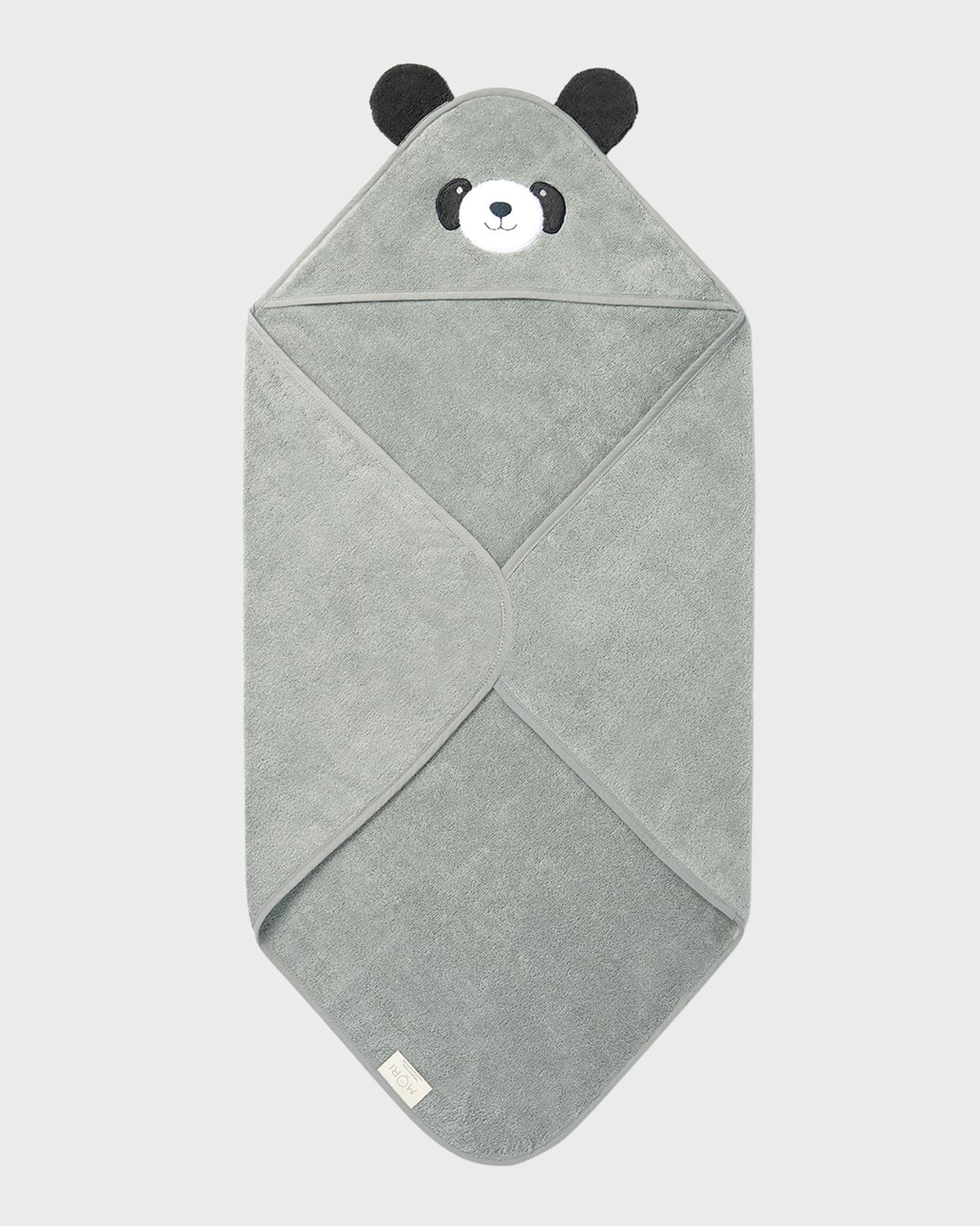 Shop Mori Kid's Panda Hooded Bath Towel, Newborn-9m In Gray