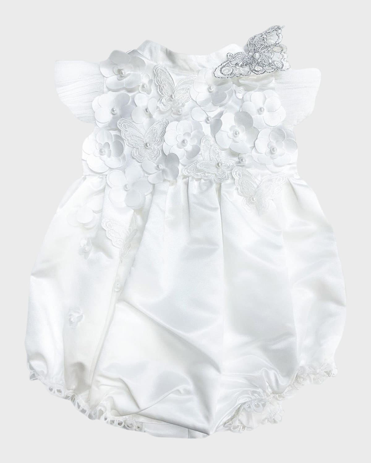 Shop Petite Maison Girl's Butterfly Ceremony Romper In White