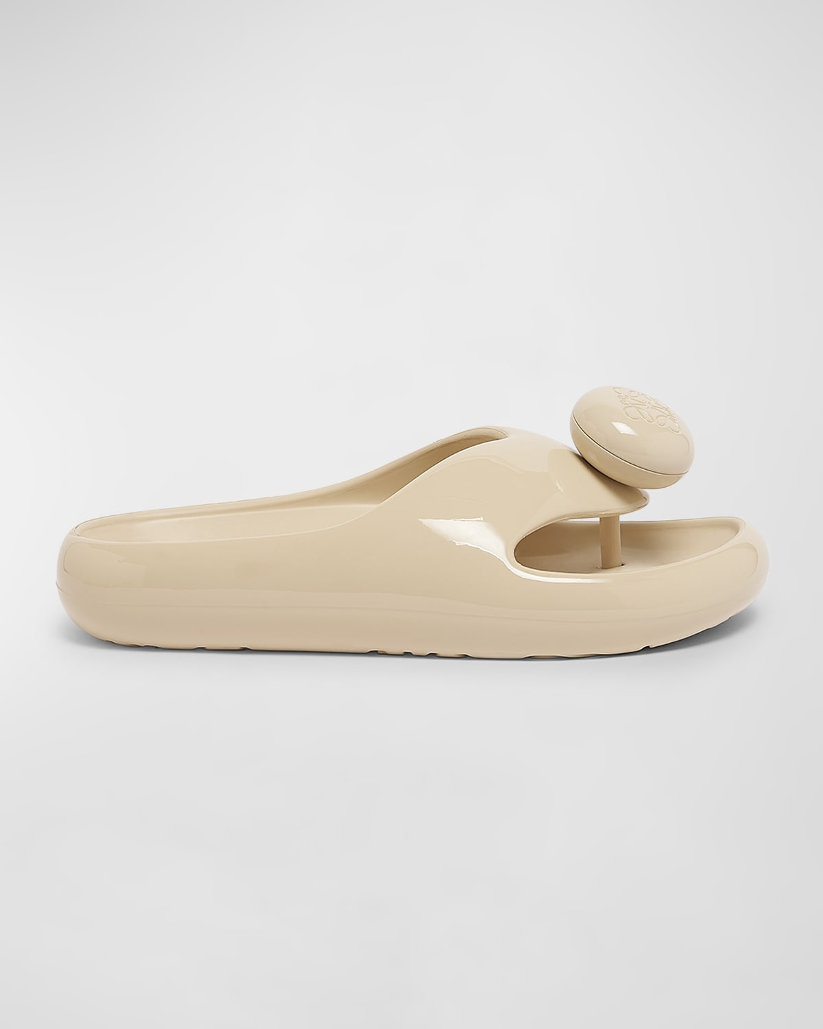 Shop Loewe Pebble Foam Toe-post Slide Sandals In 4763 Light Powder