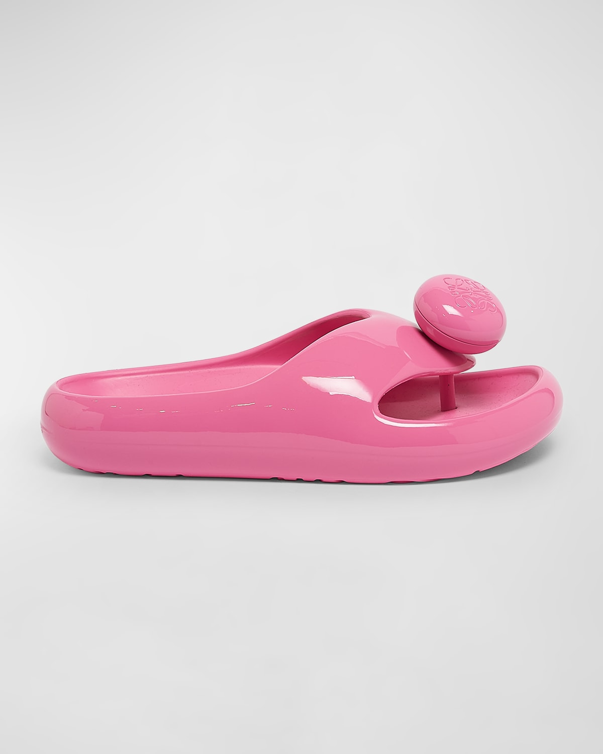 Shop Loewe Pebble Foam Toe-post Slide Sandals In 7140 Pink