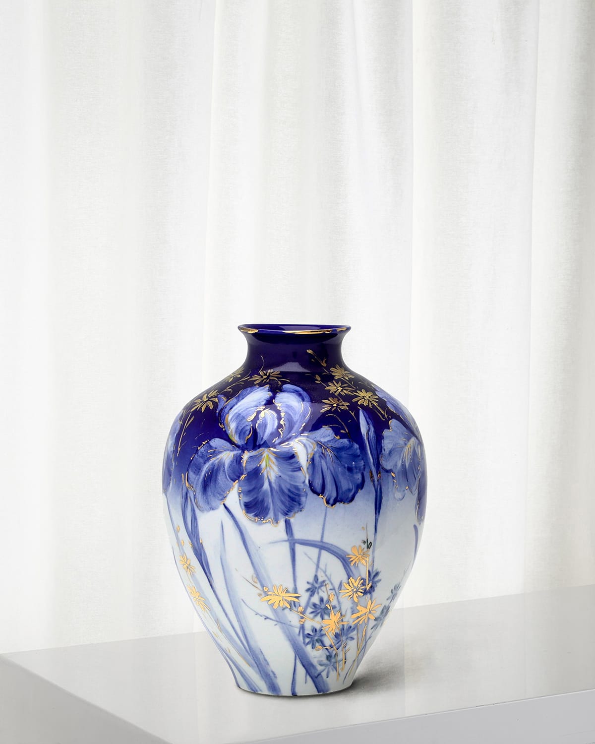 WINWARD HOME HANDPAINTED CELADON VASE, 14"