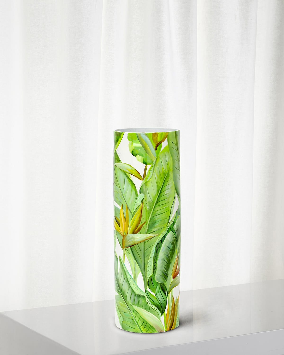 Winward Home Bird Of Paradise Tall Vase In Green