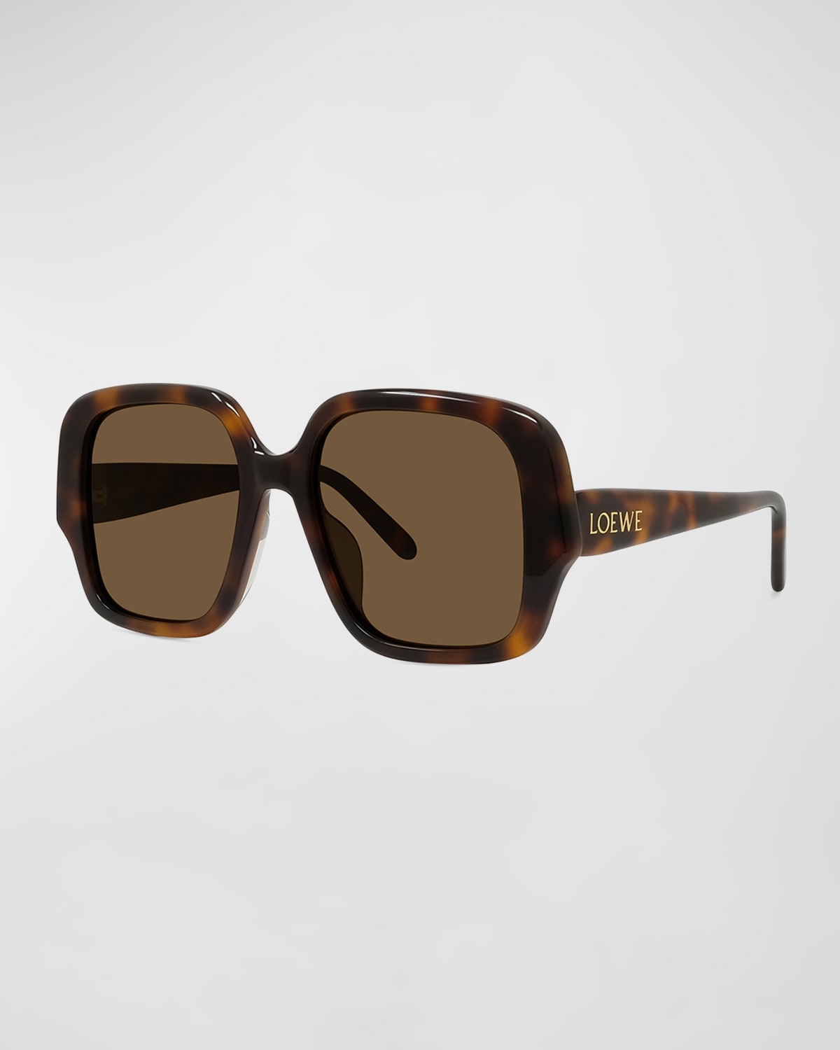 Loewe Logo Acetate Square Sunglasses In Dhav/brn