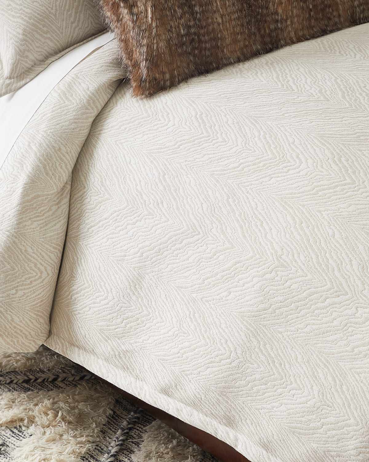 Lili Alessandra Sahara Queen Duvet Cover In Camel