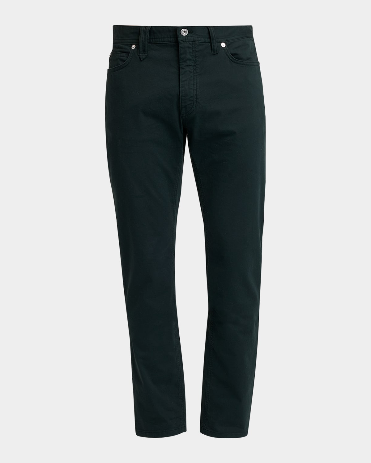 Brioni Men's Cotton Stretch 5-pocket Pants In Green Multi