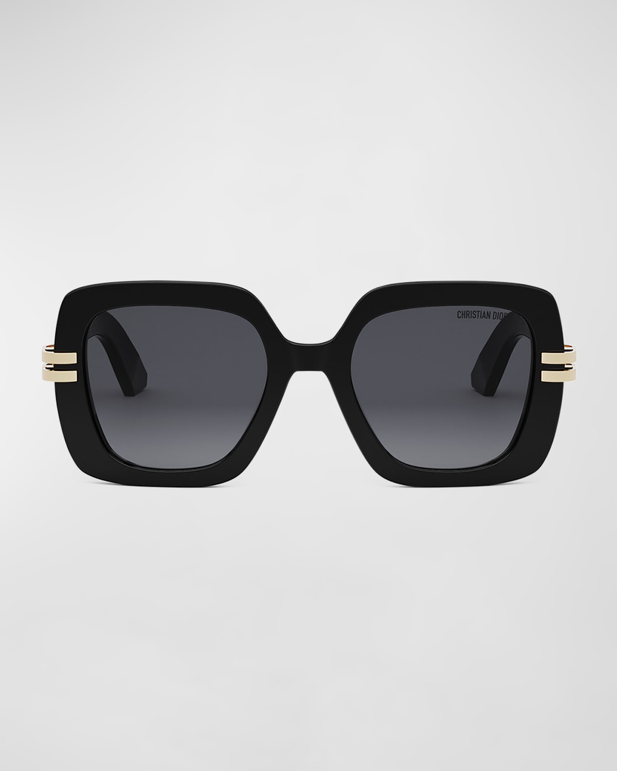 Dior S2i Sunglasses, 52mm In Shiny Black Gradient Smoke