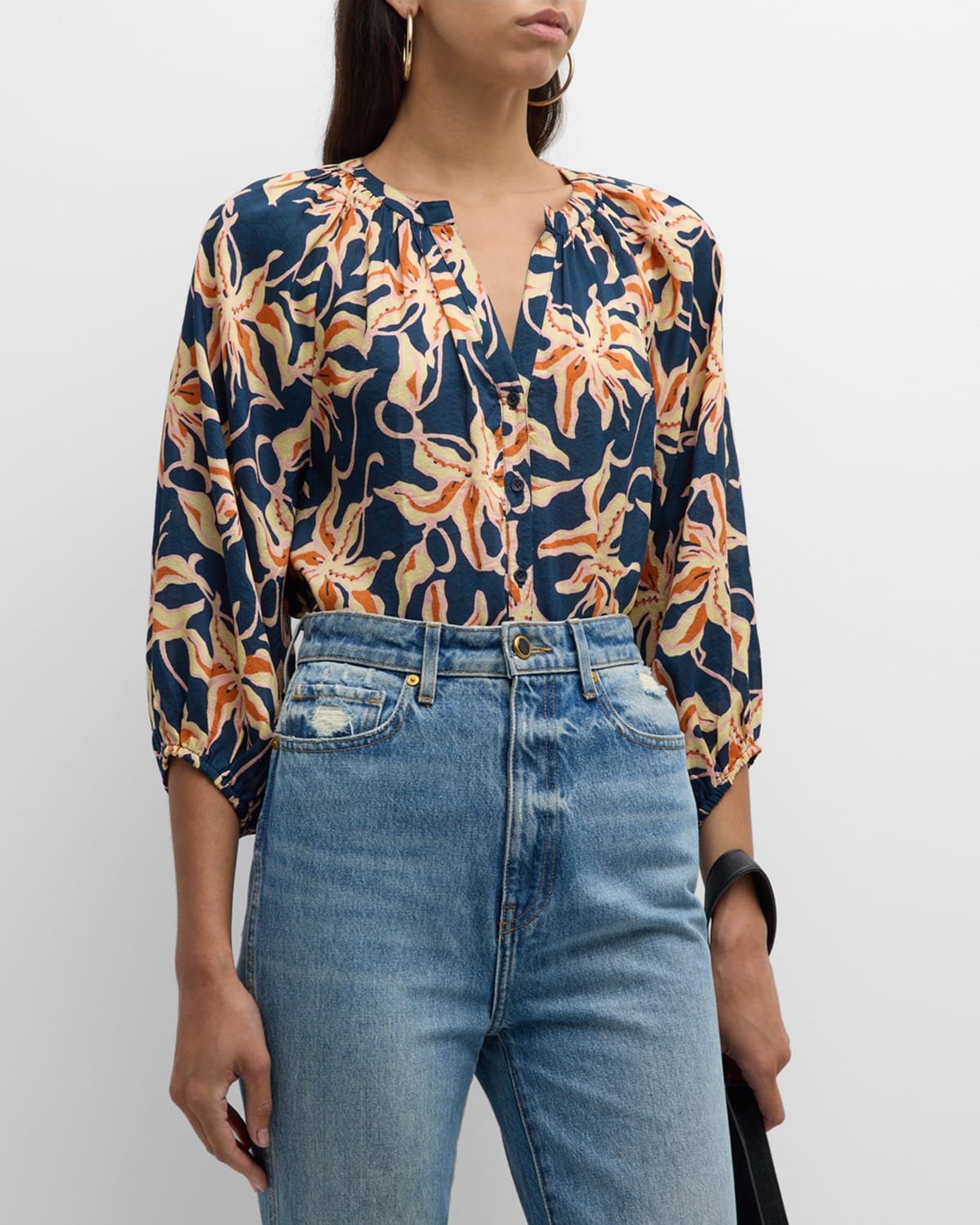 Mitte Floral-Print Silk Shirt