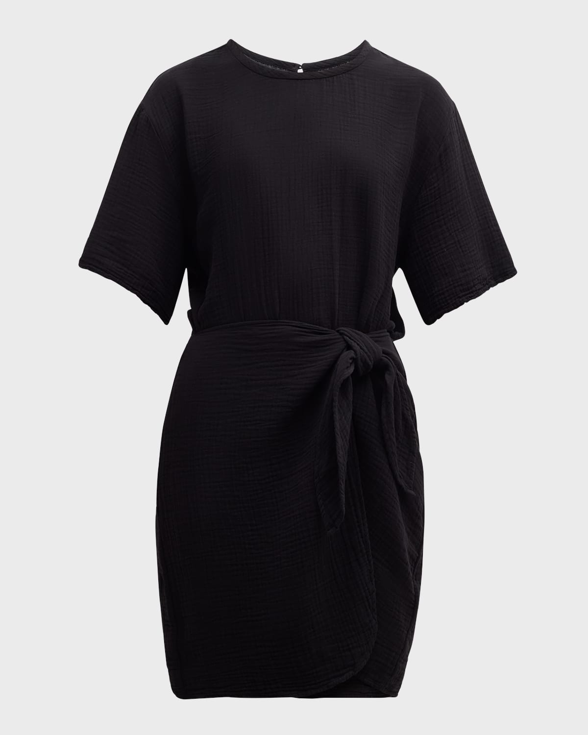 Emme Cotton Gauze Mini Wrap Dress