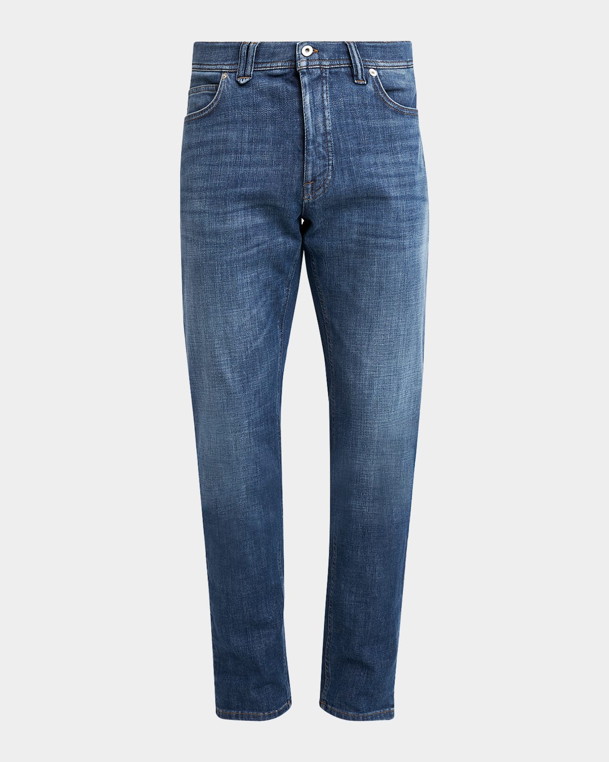 Shop Brioni Men's Light Wash Straight-leg Jeans In Perwinkle