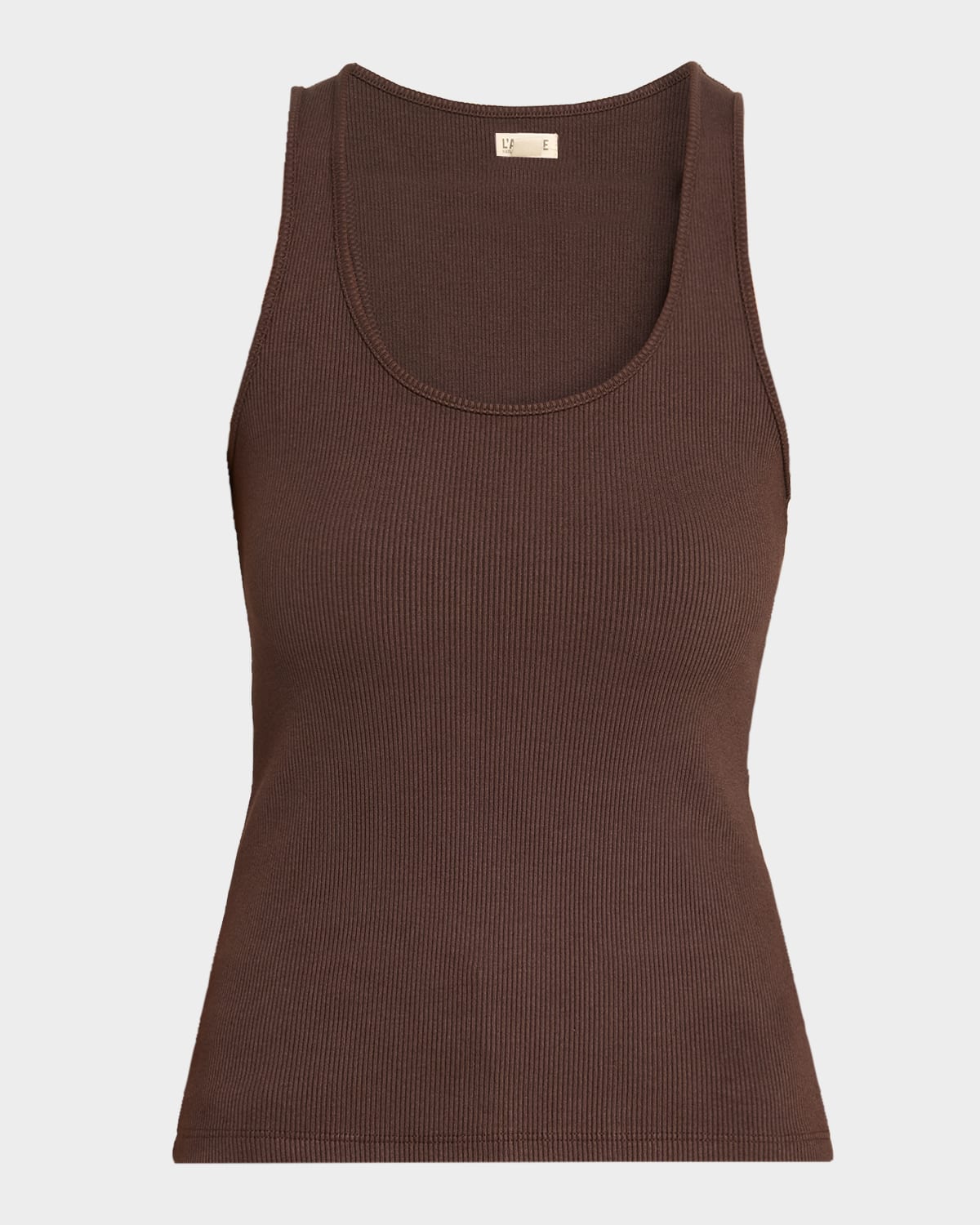 L'agence Adira Scoop-neck Tank Top In Brown
