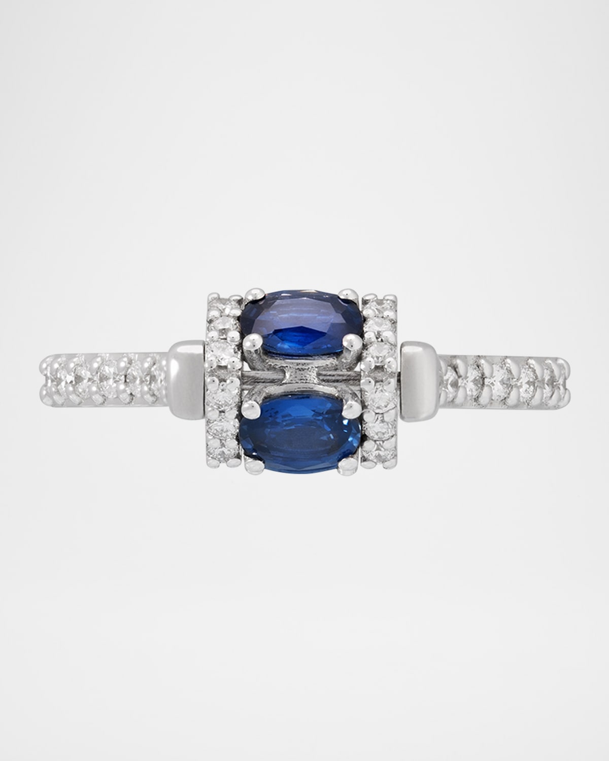 18K White Gold Procida Sapphire and Diamond Ring