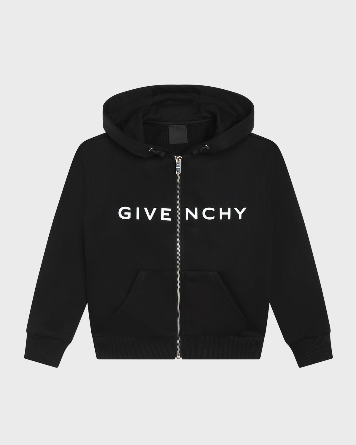 Shop Givenchy Girl's Logo-print Hoodie In Black
