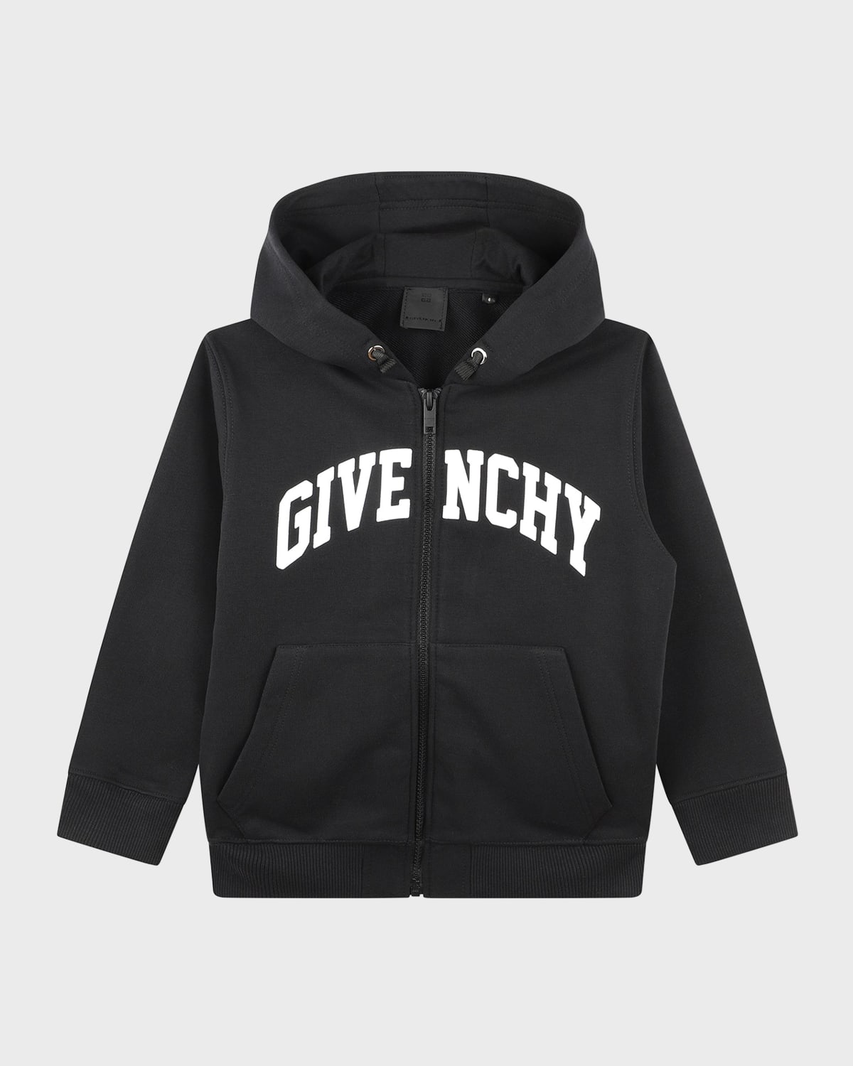 Shop Givenchy Boy's Classic Logo-print Hoodie In Black
