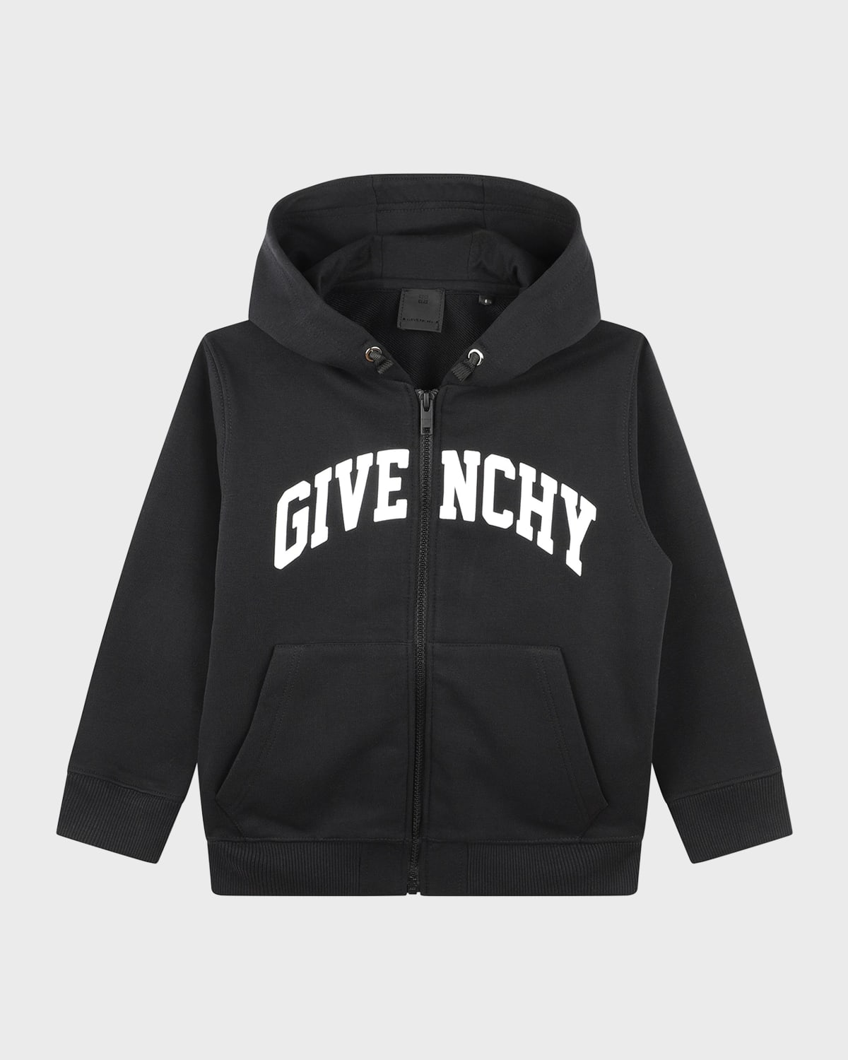 Shop Givenchy Boy's Classic Logo-print Hoodie In Black